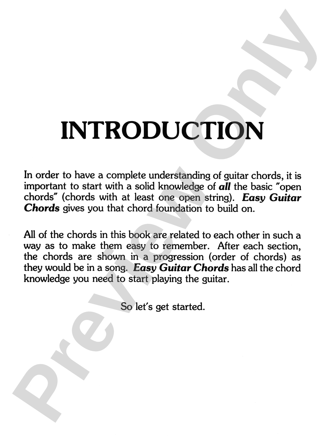 Easy Guitar Chords: A Contemporary Approach to Open Chord Playing for Guitar