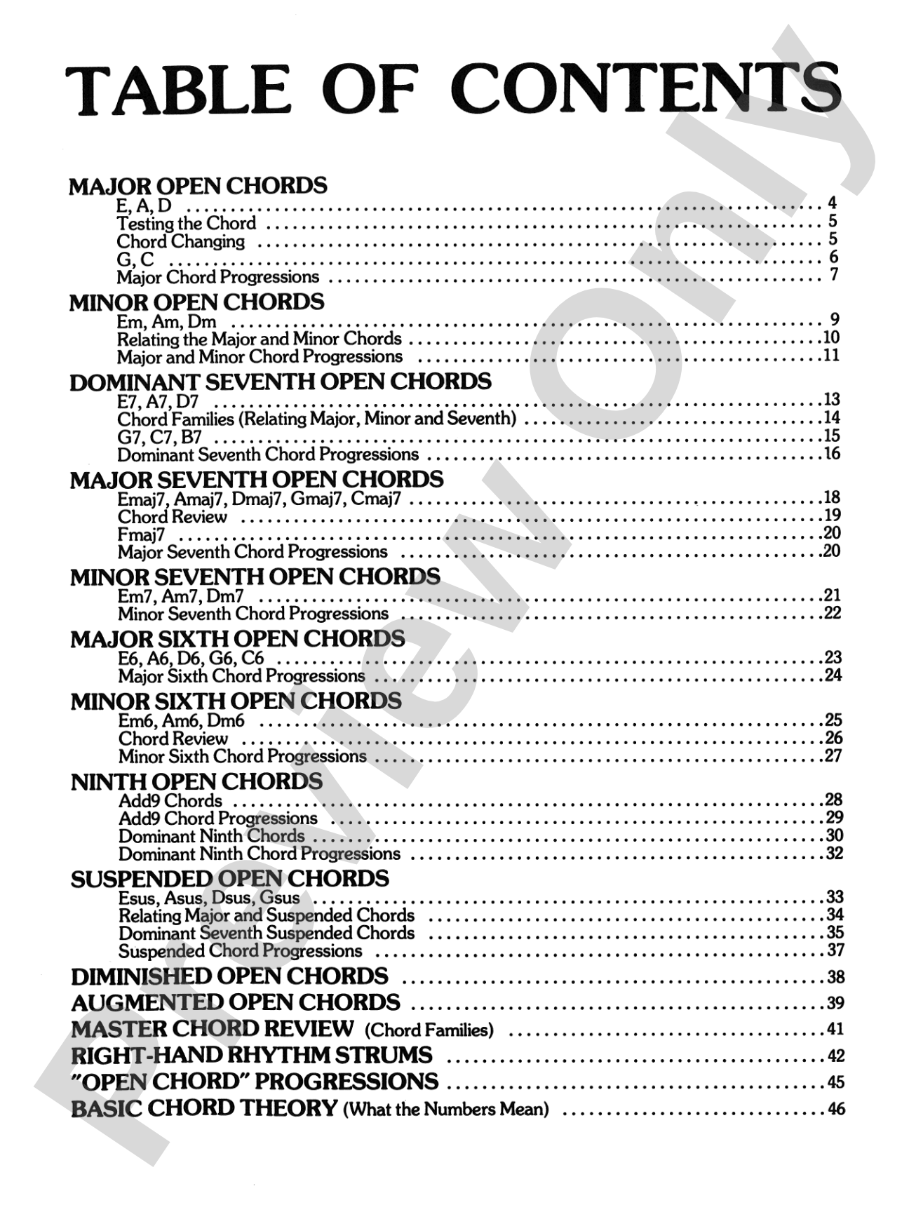 Easy Guitar Chords: A Contemporary Approach to Open Chord Playing for Guitar
