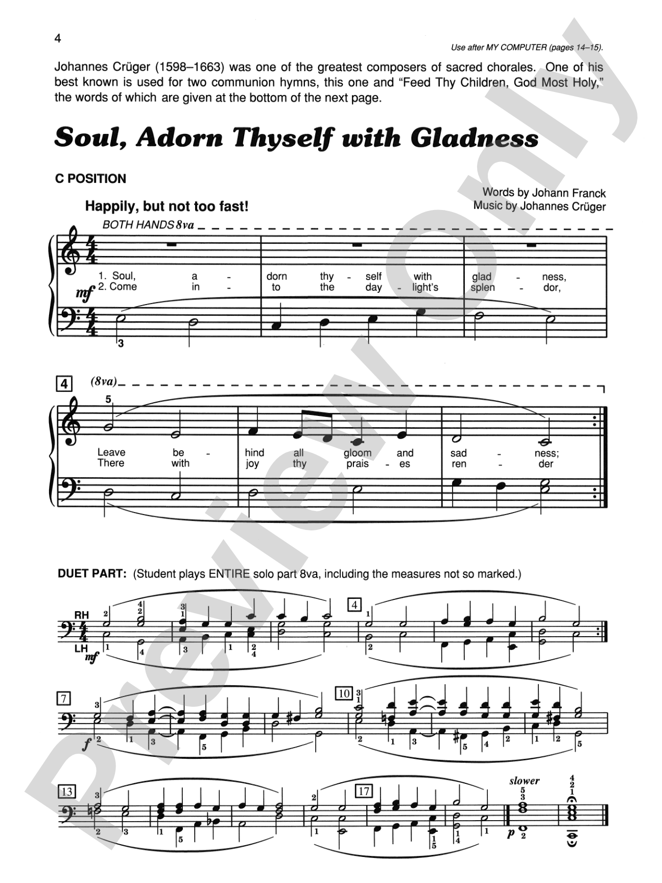 Alfred's Basic Piano Prep Course: Sacred Solo Book D: For the Young Beginner: Piano