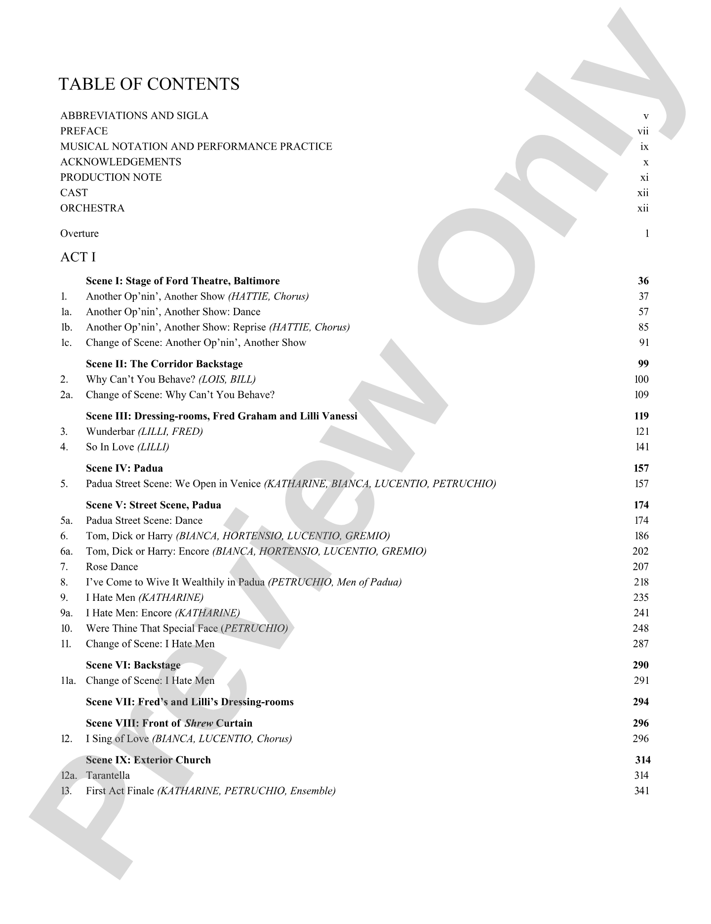 Kiss Me, Kate: Full Score Critical Edition: Full Orchestra