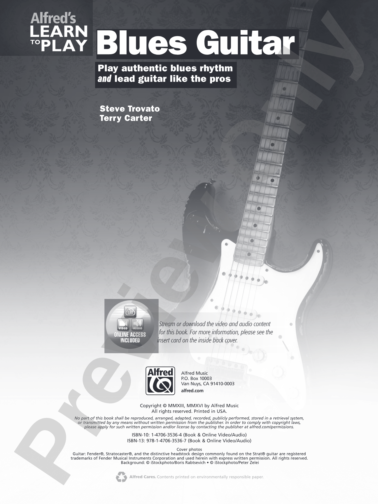 Alfred's Learn to Play Blues Guitar: Play Authentic Blues Rhythm and Lead Guitar Like the Pros
