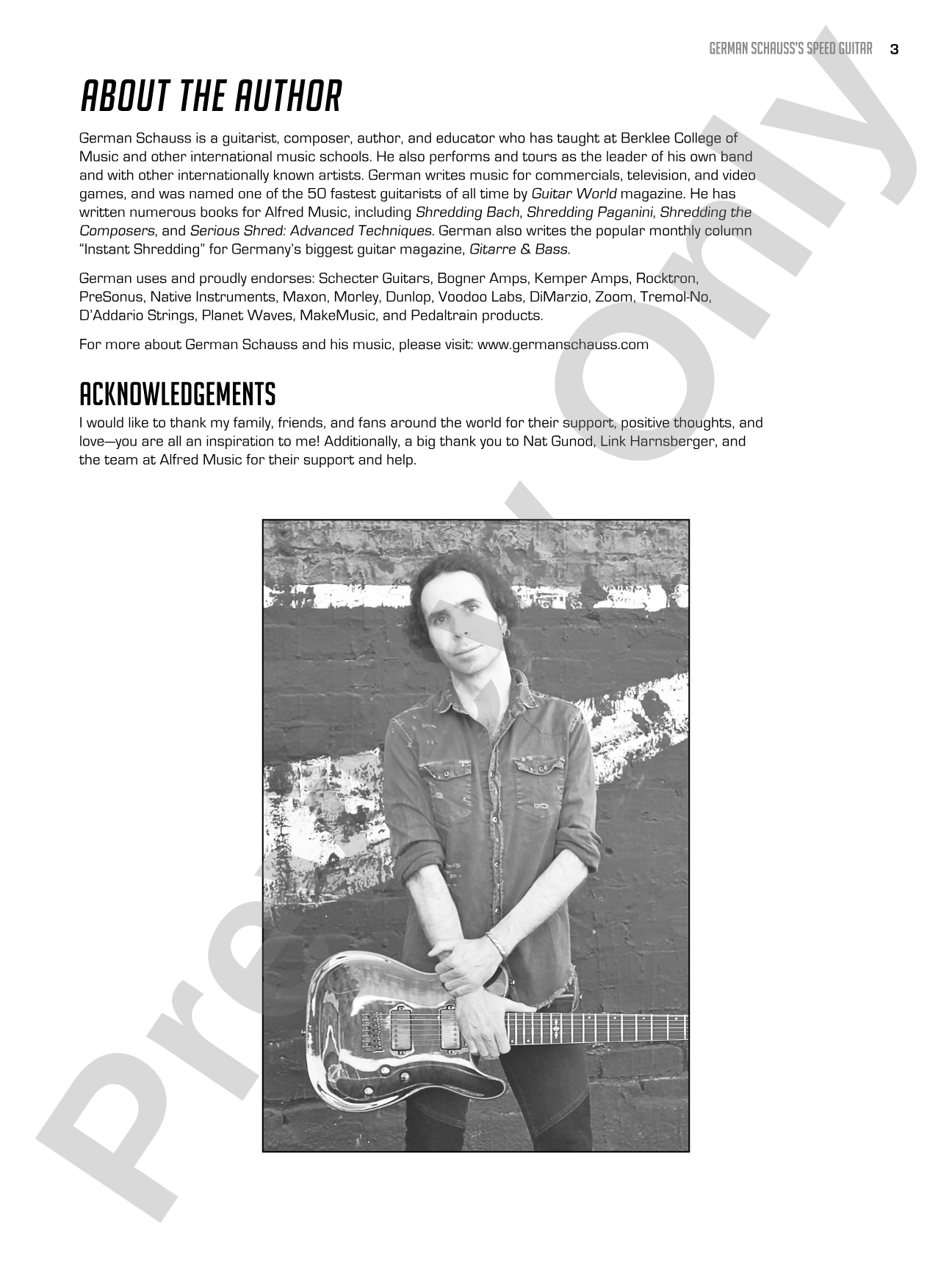 German Schauss's Speed Guitar: Learn Lightning Fast Alternate Picking and Coordination