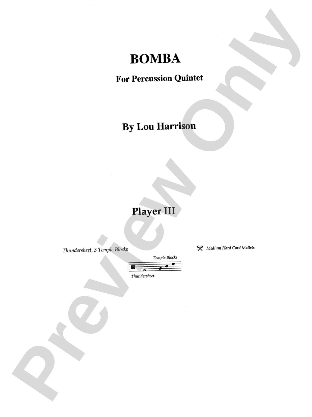 Bomba: 3rd Percussion