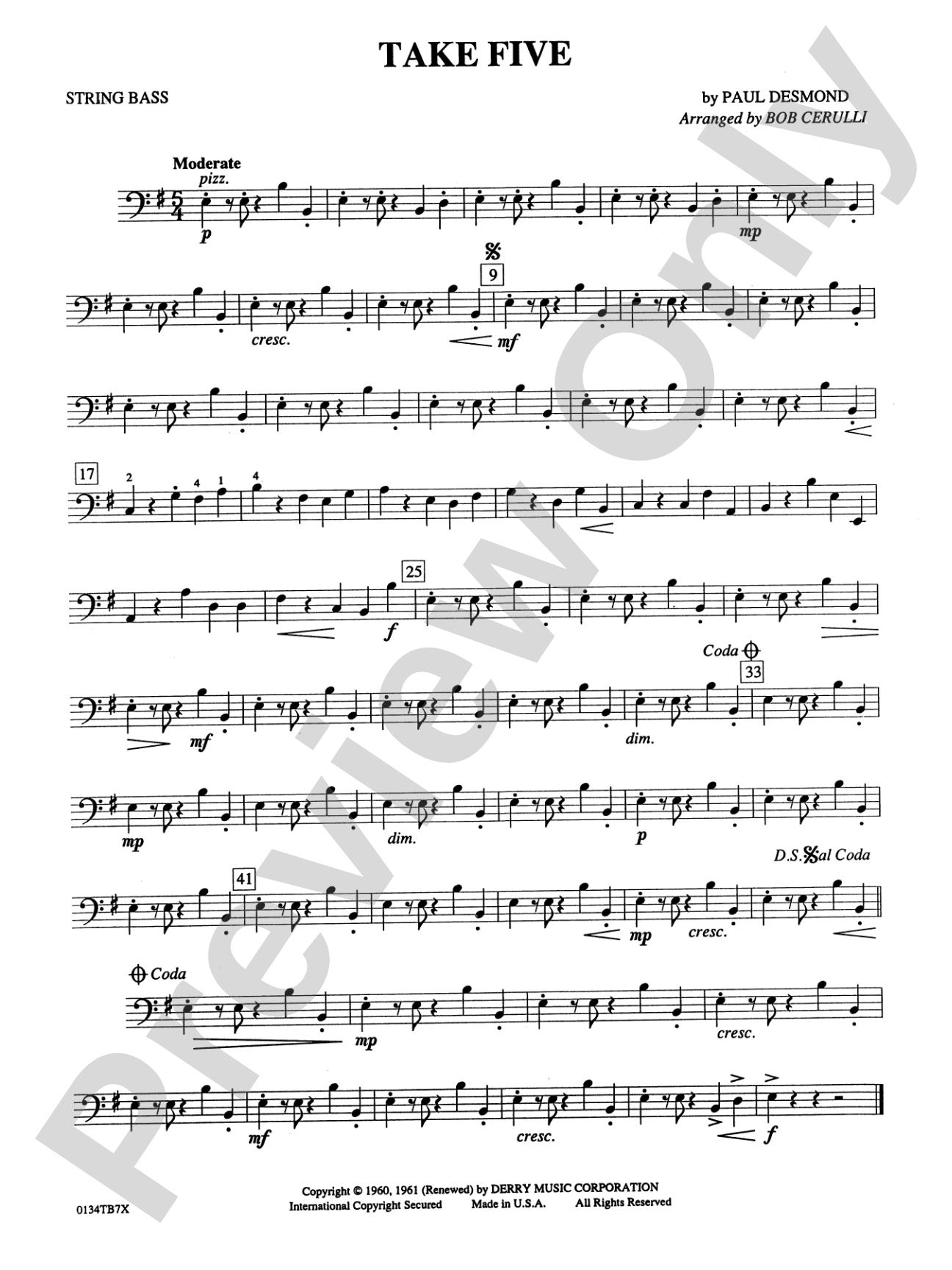 Take Five: String Bass