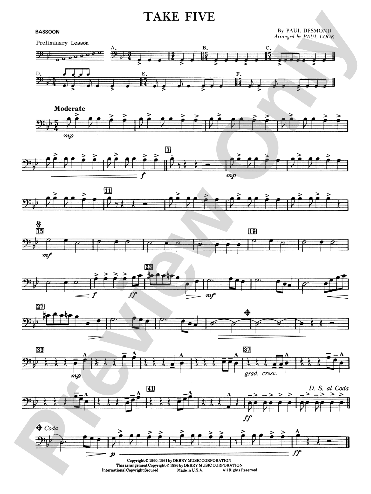 Take Five: Bassoon