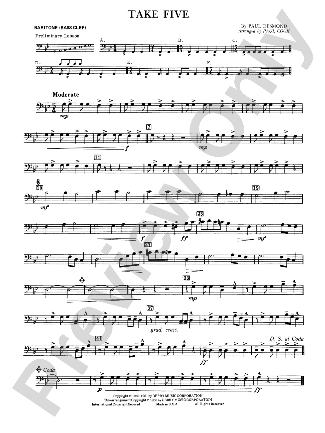 Take Five: Baritone B.C.