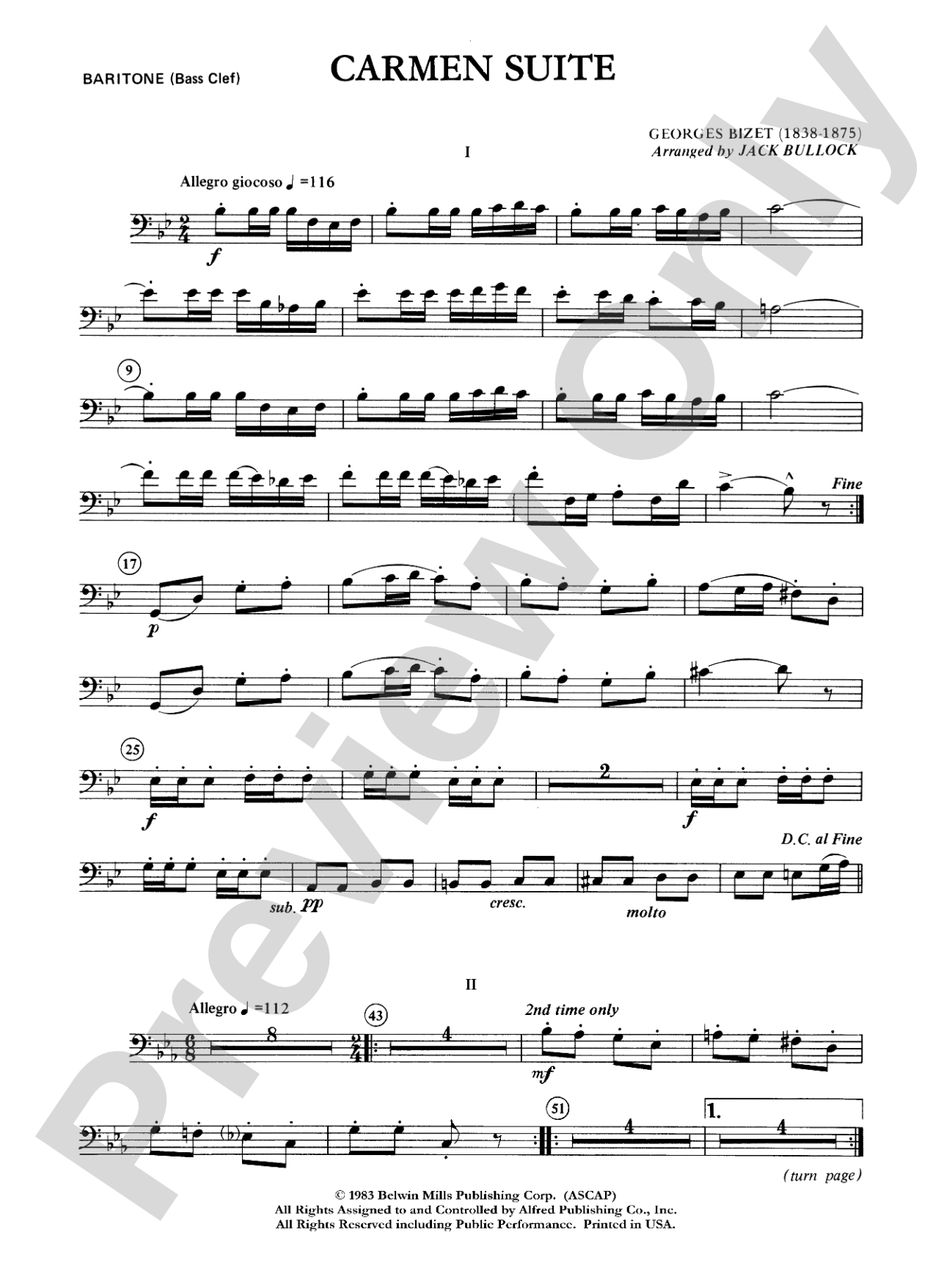 Carmen Suite: Baritone B.C.