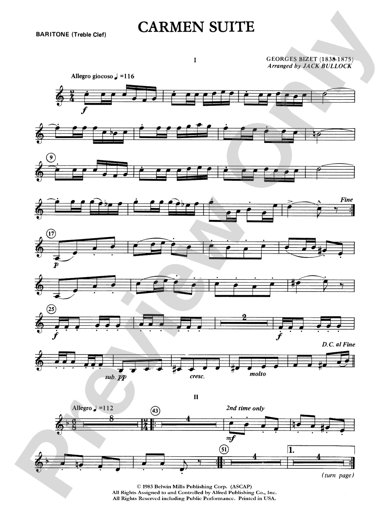 Carmen Suite: Baritone T.C.