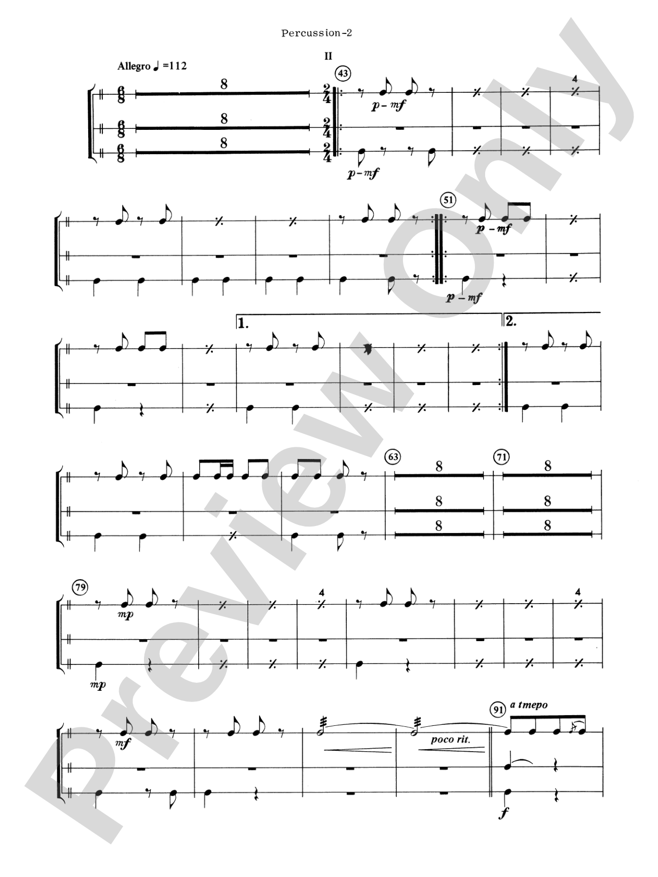 Carmen Suite: 1st Percussion