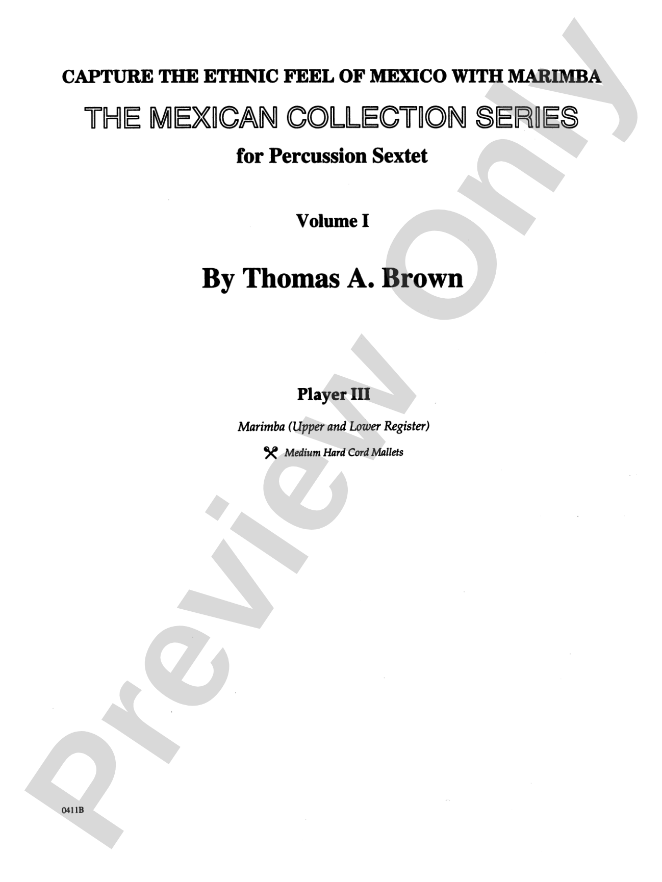 The Mexican Collection: 3rd Percussion