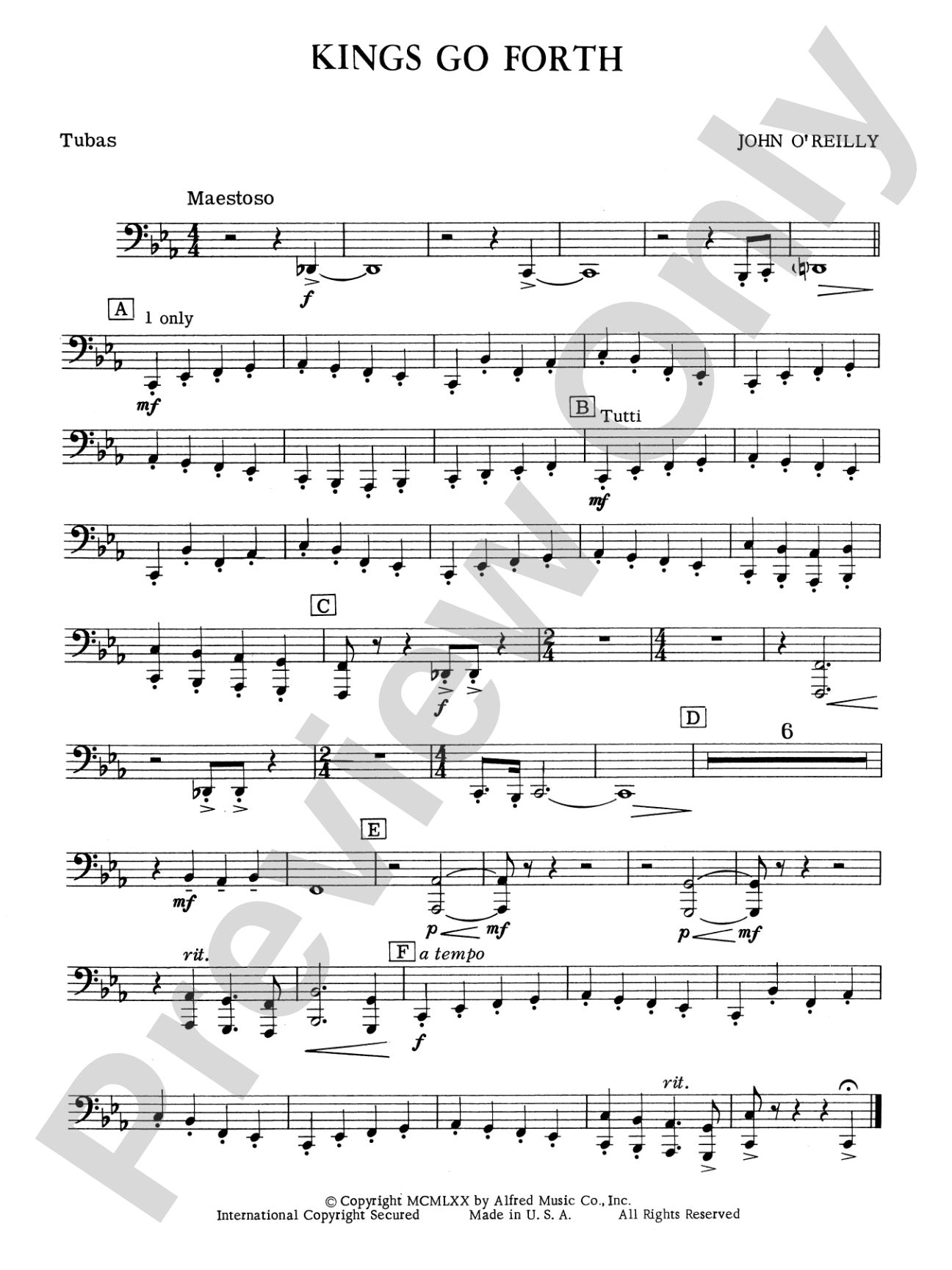 Kings Go Forth: Tuba