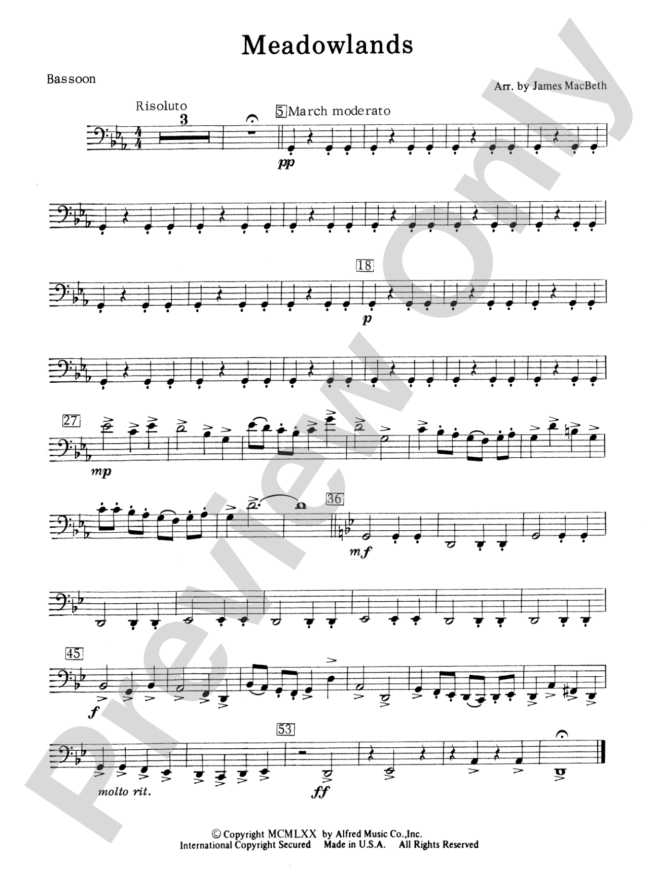 Meadowlands: Bassoon