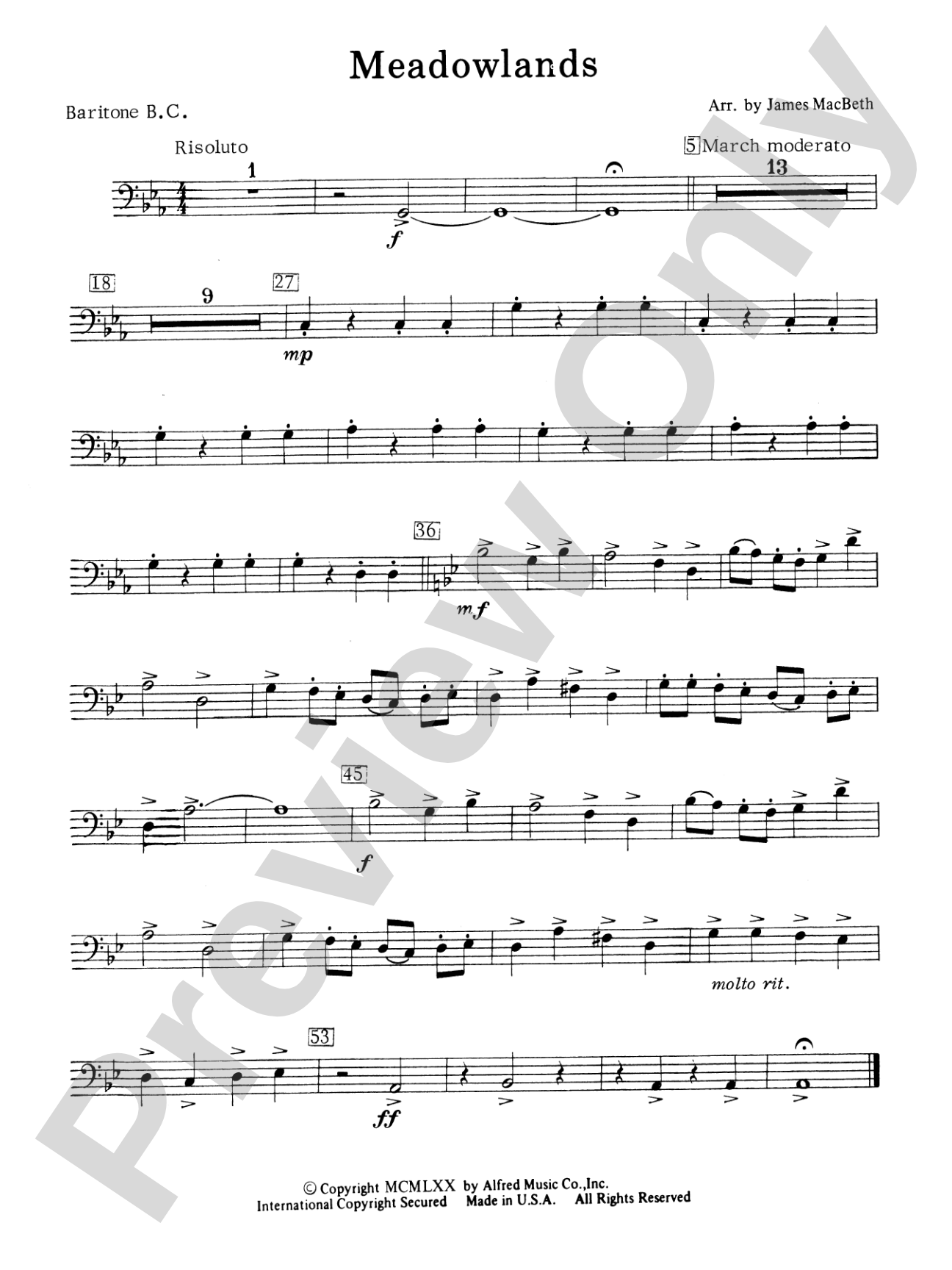 Meadowlands: Baritone B.C.