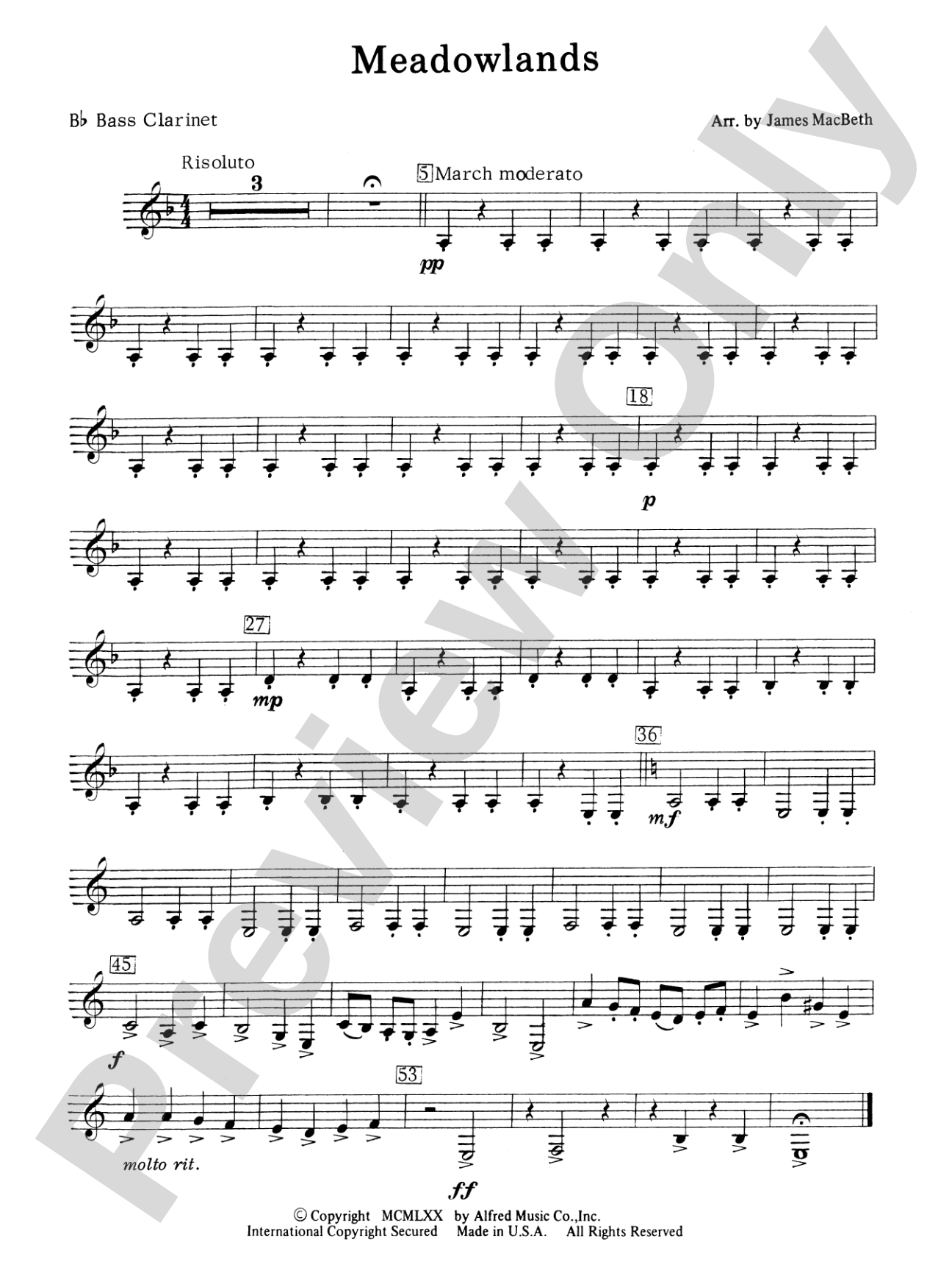 Meadowlands: B-flat Bass Clarinet