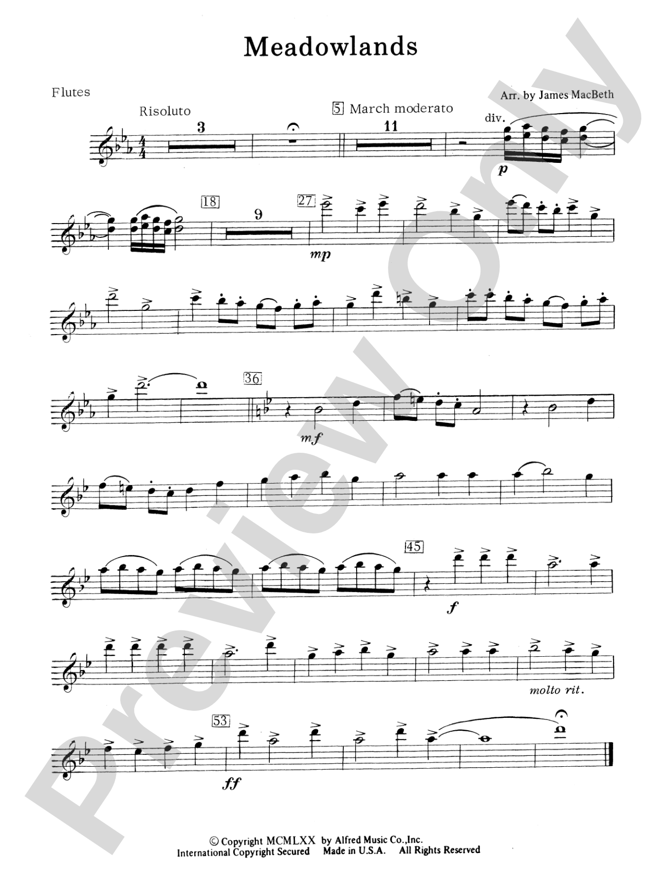Meadowlands: Flute