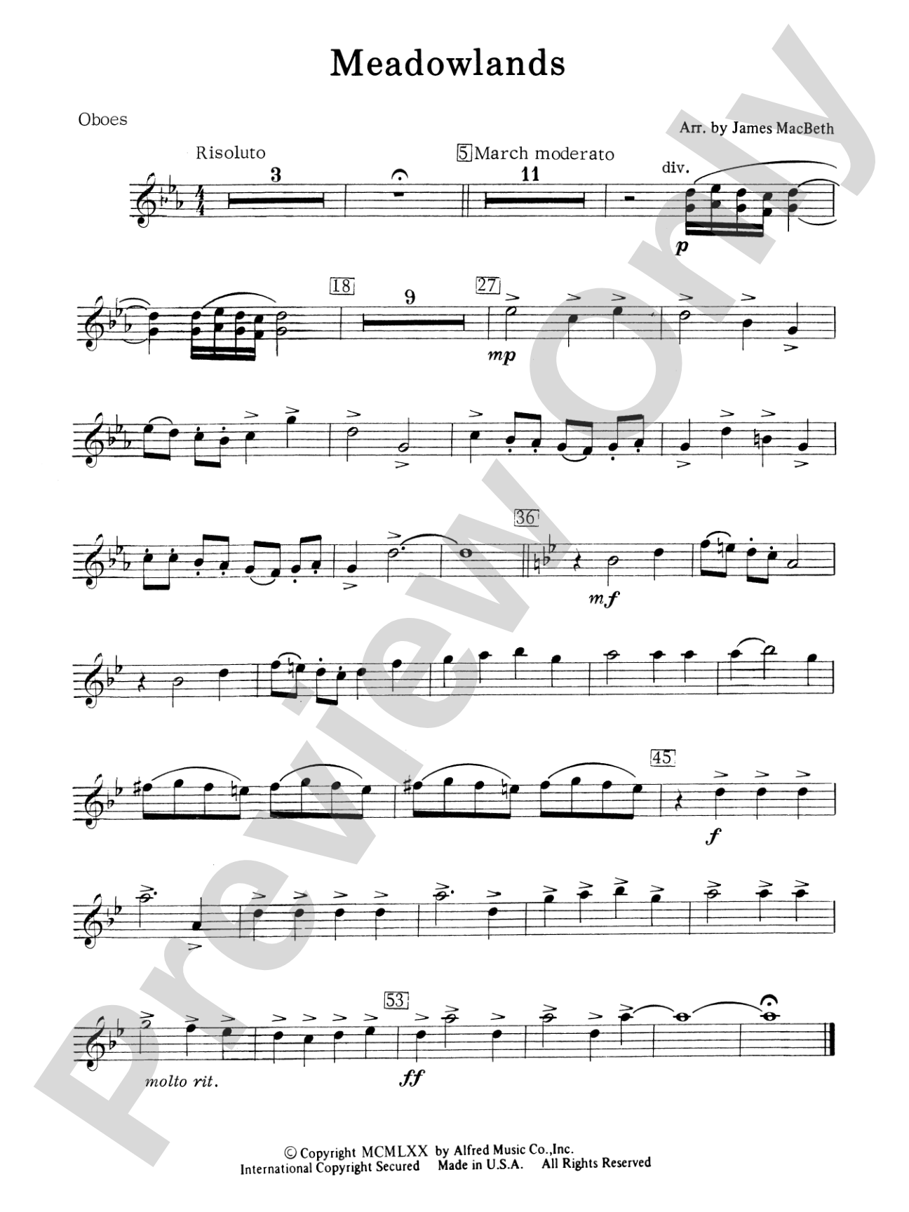 Meadowlands: Oboe