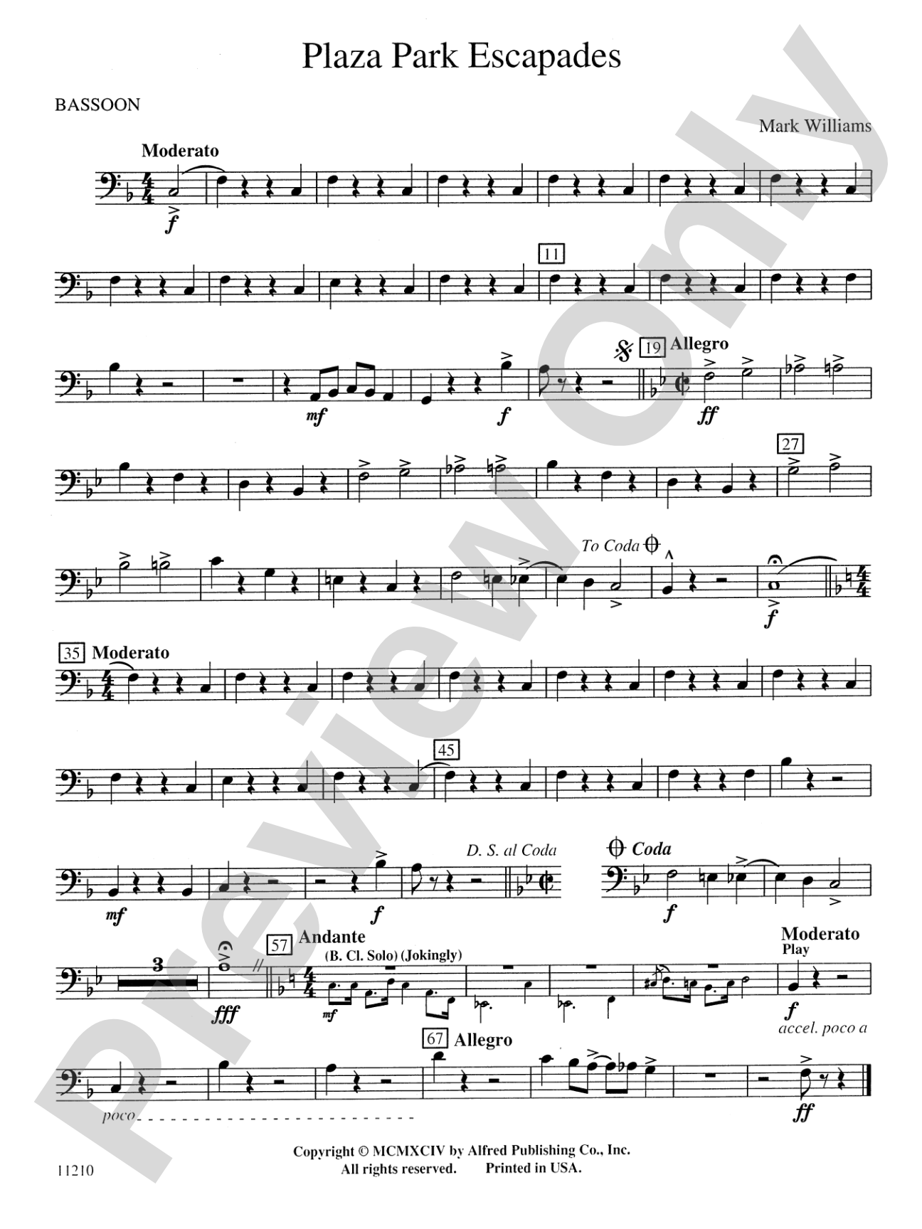 Plaza Park Escapades: Bassoon