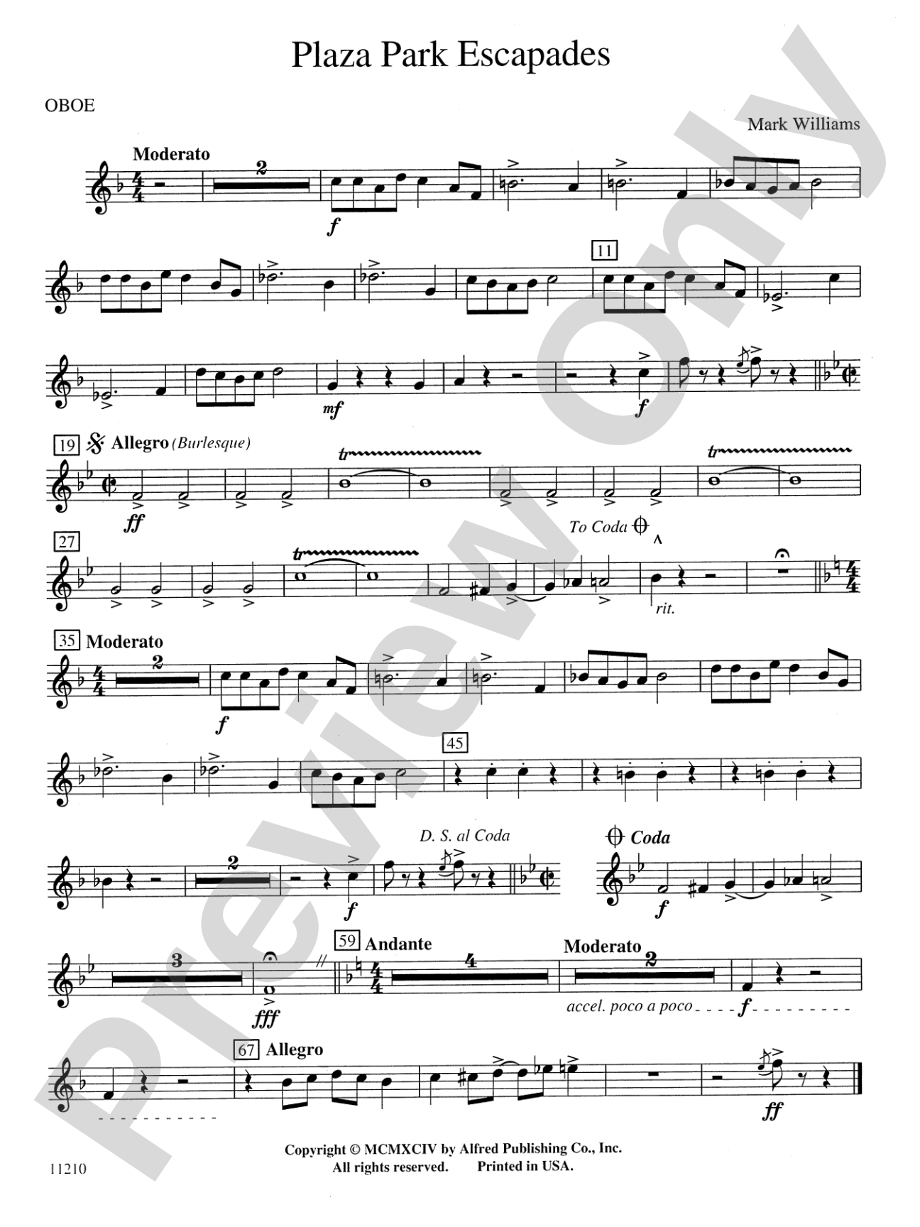 Plaza Park Escapades: Oboe