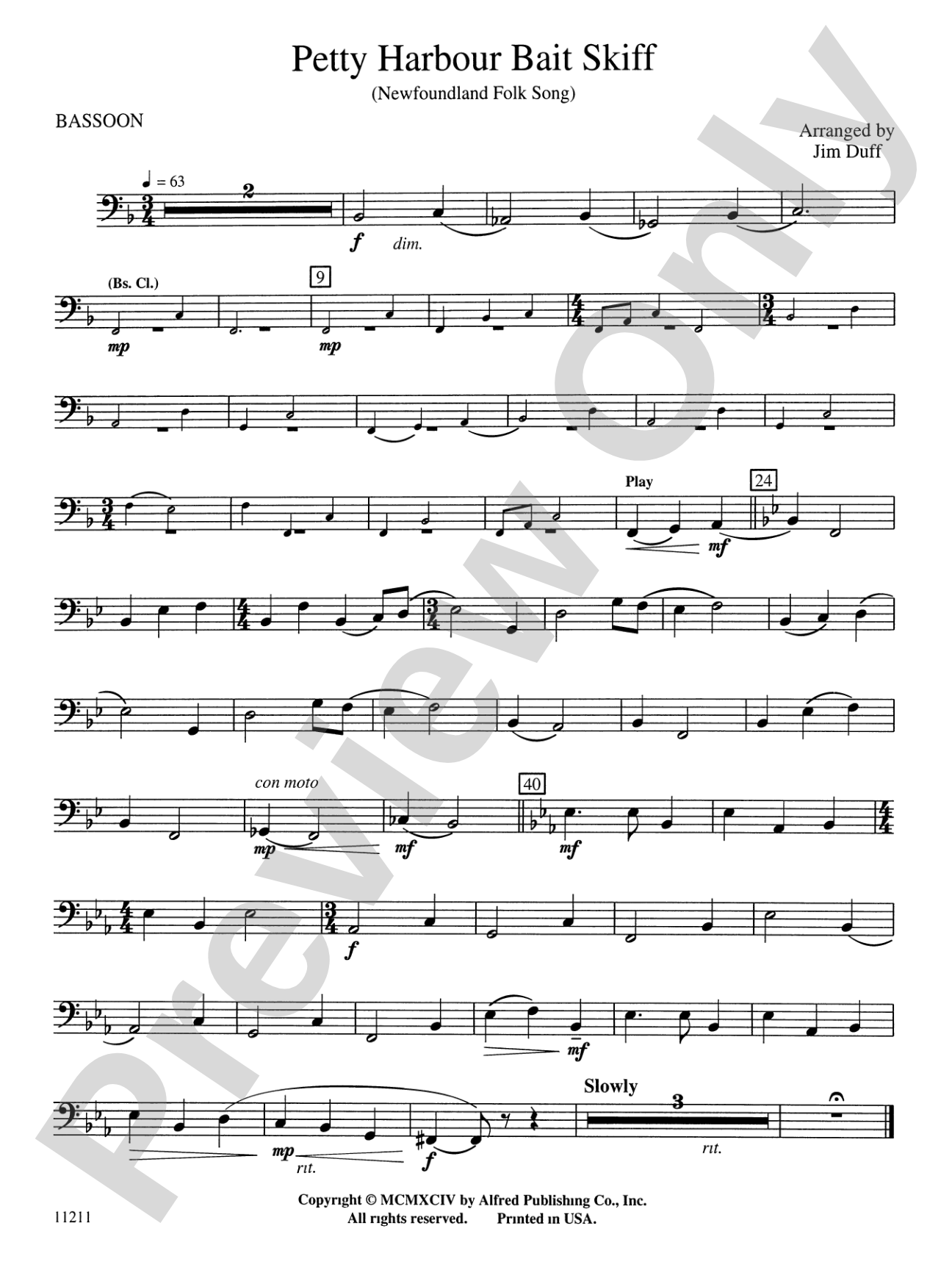 Petty Harbour Bait Skiff: Bassoon