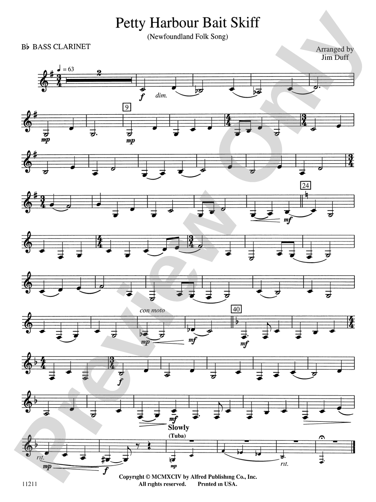 Petty Harbour Bait Skiff: B-flat Bass Clarinet
