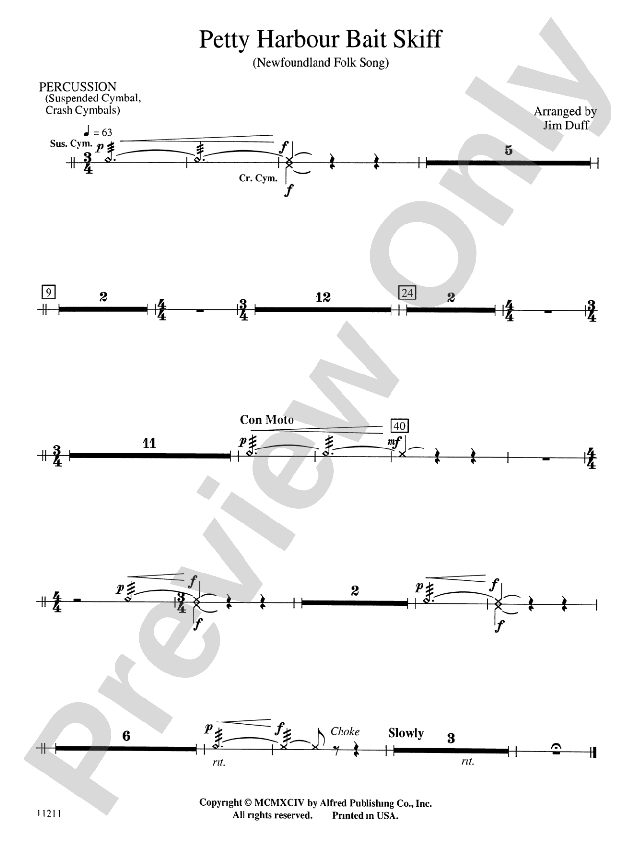 Petty Harbour Bait Skiff: 1st Percussion