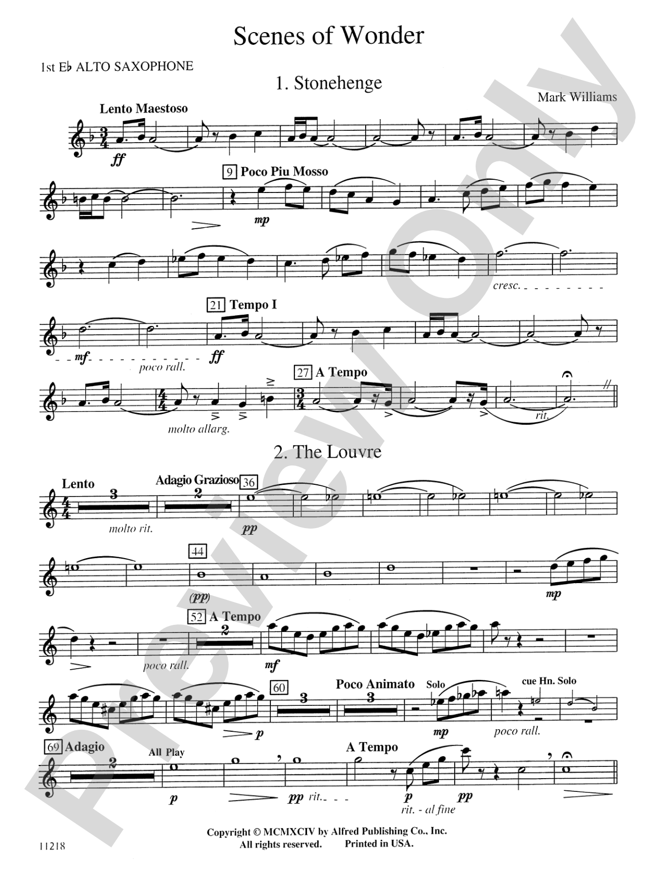Scenes of Wonder: E-flat Alto Saxophone