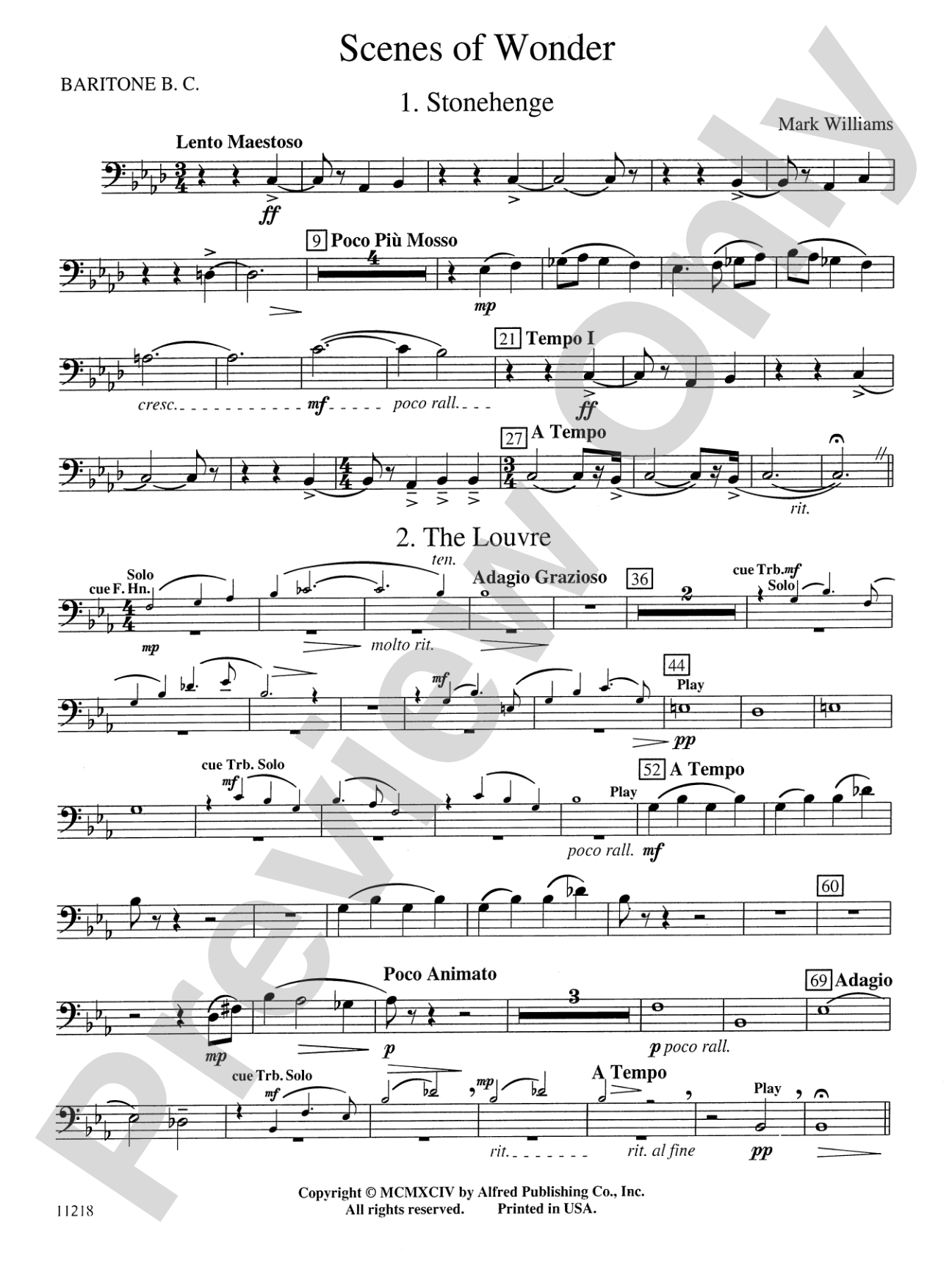Scenes of Wonder: Baritone B.C.