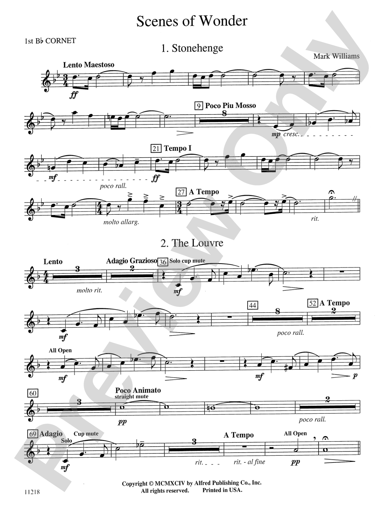 Scenes of Wonder: 1st B-flat Cornet
