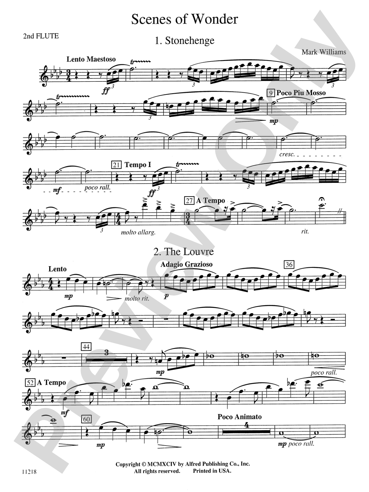 Scenes of Wonder: 2nd Flute