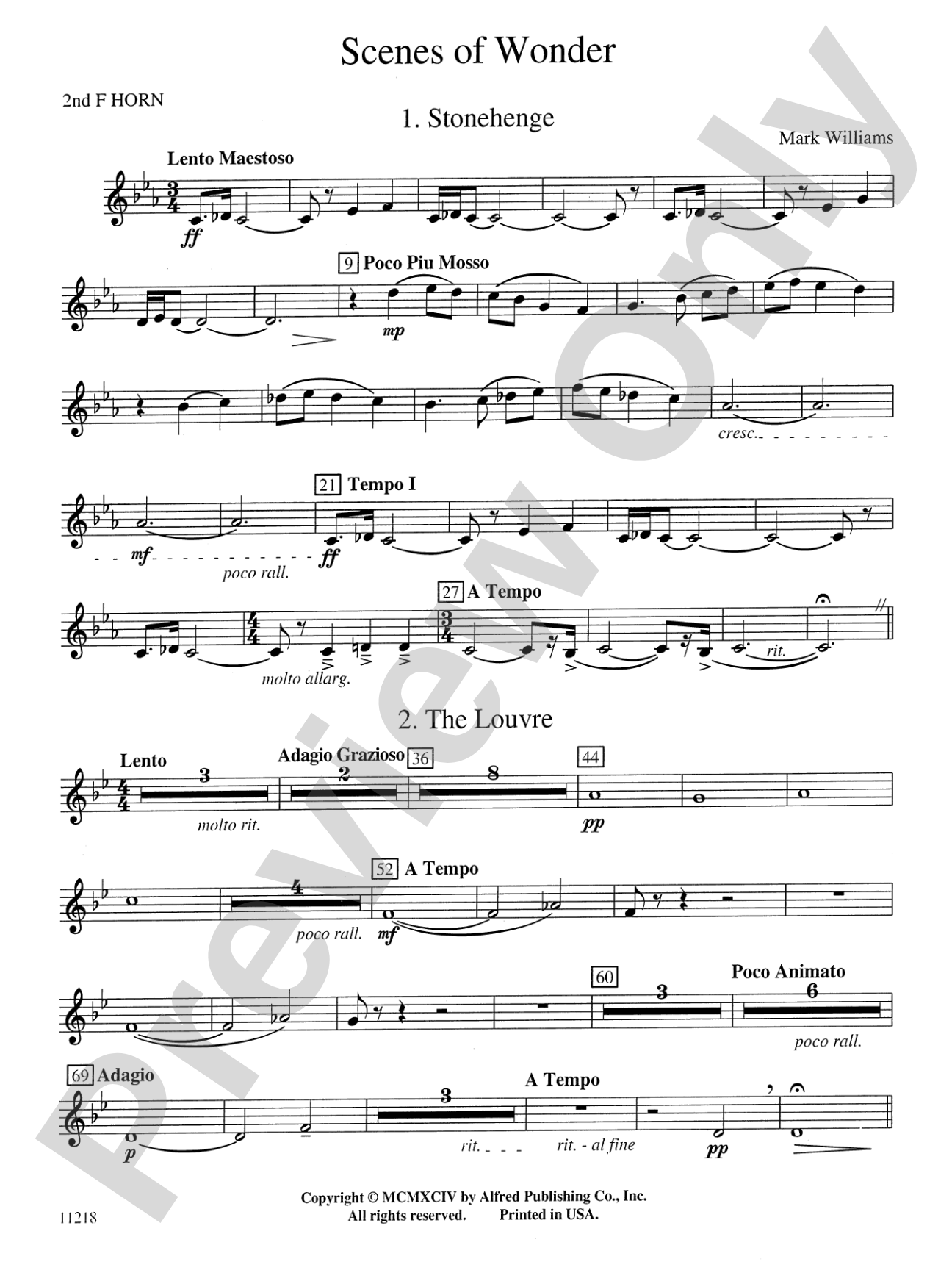 Scenes of Wonder: 2nd F Horn
