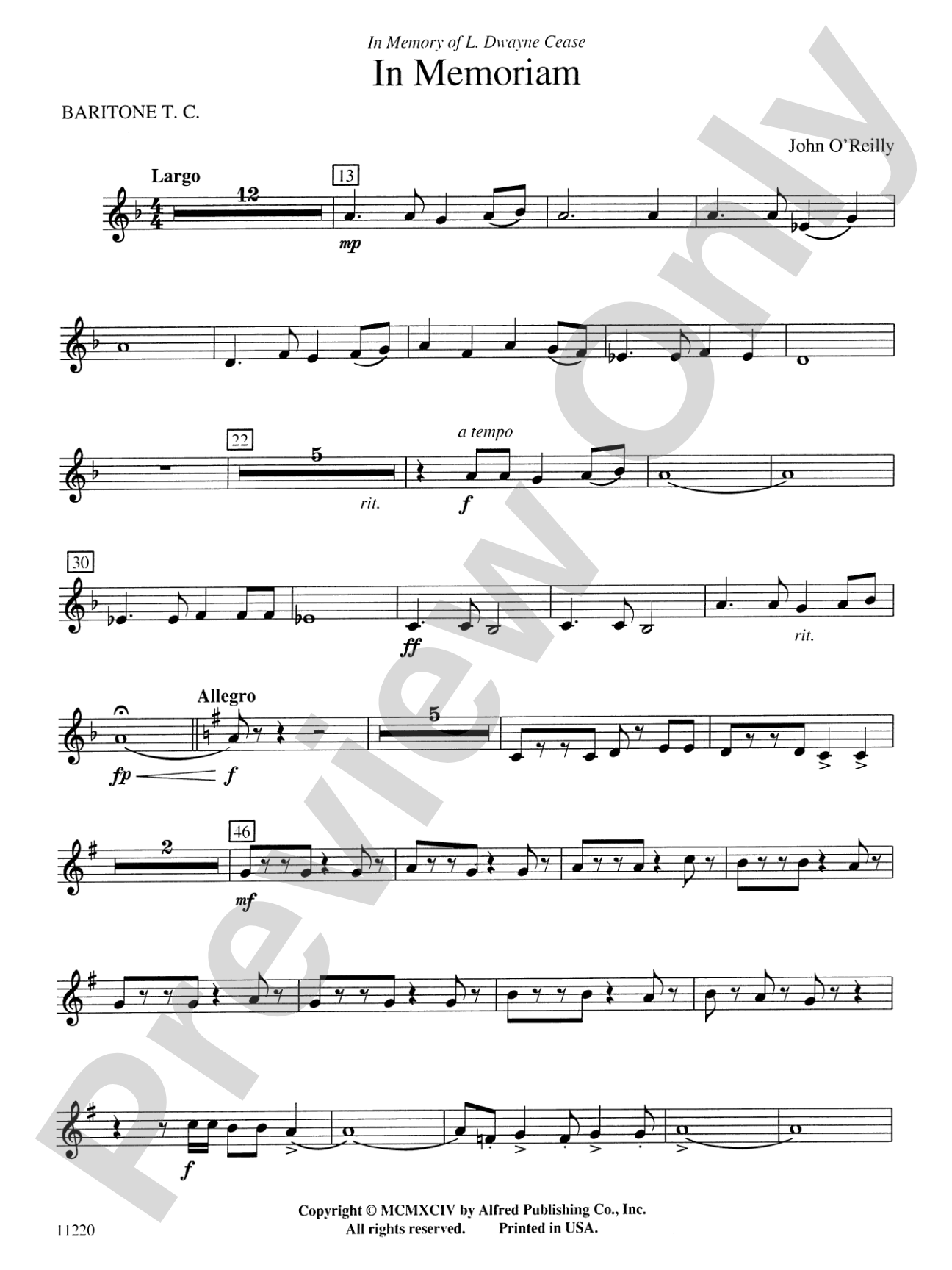 In Memoriam: Baritone T.C.