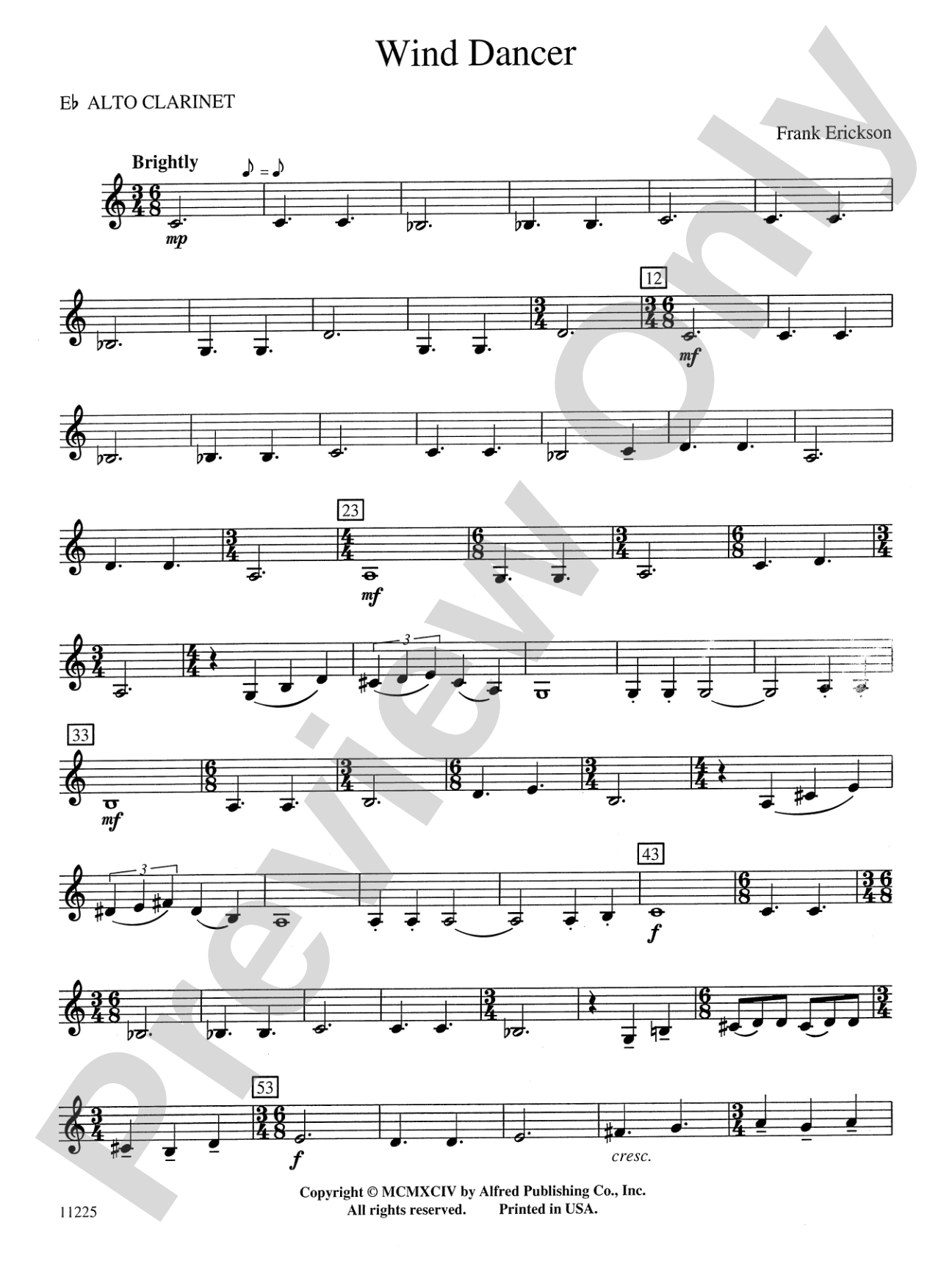 Wind Dancer: E-flat Alto Clarinet