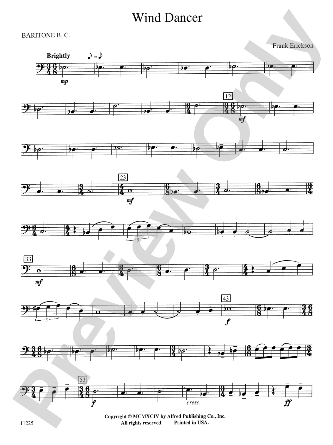 Wind Dancer: Baritone B.C.