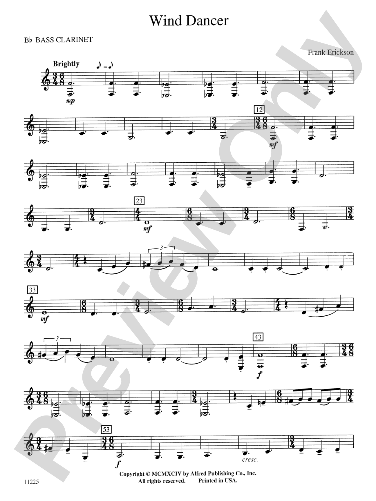 Wind Dancer: B-flat Bass Clarinet