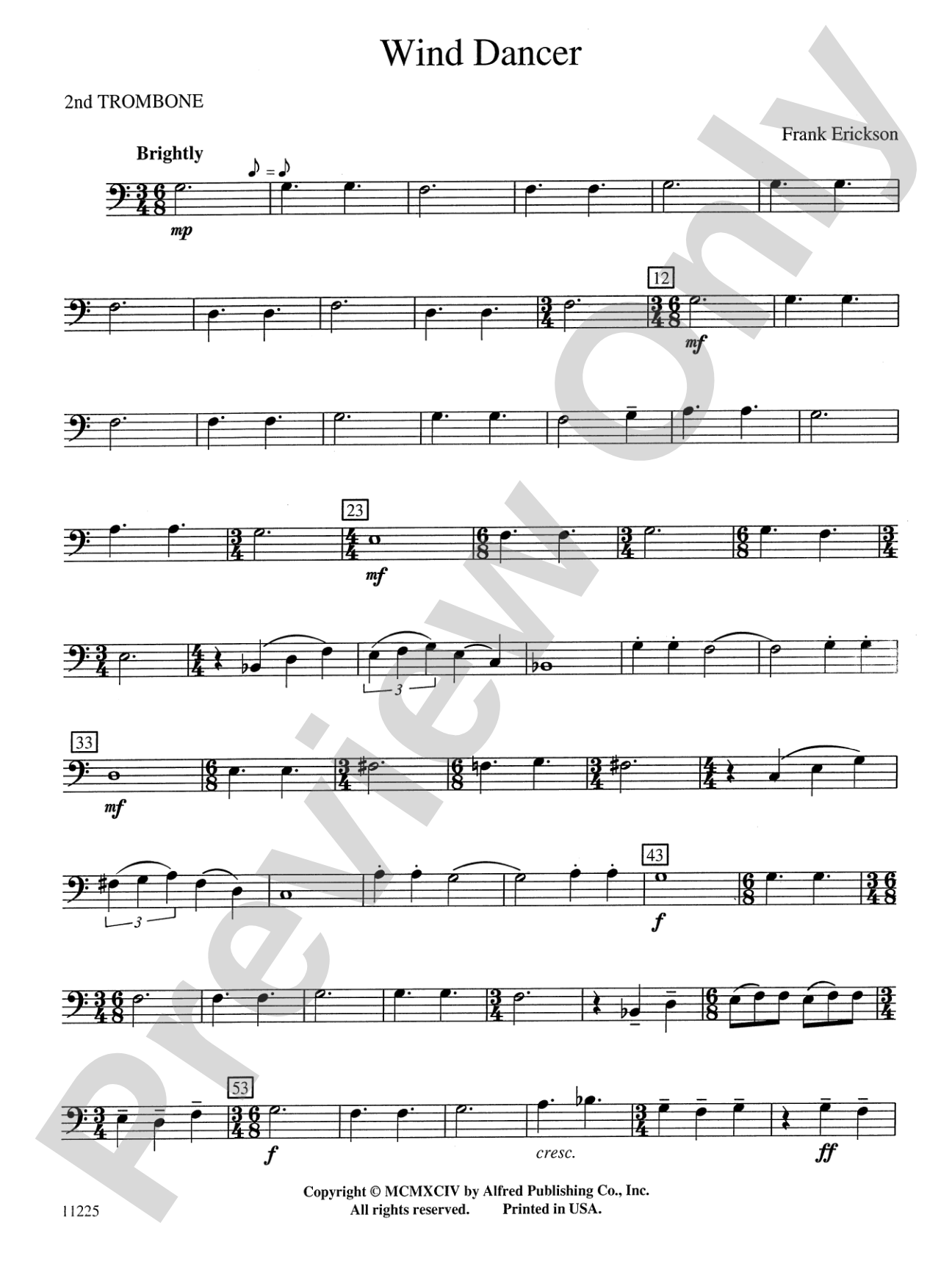 Wind Dancer: 2nd Trombone