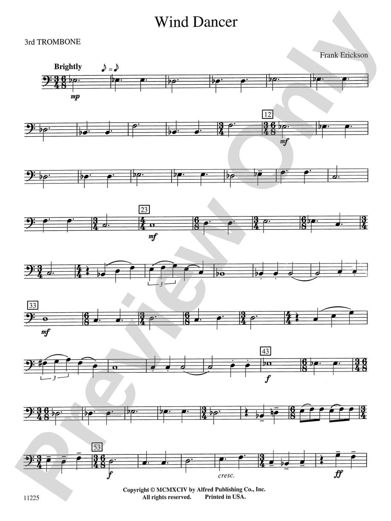 Wind Dancer: 3rd Trombone