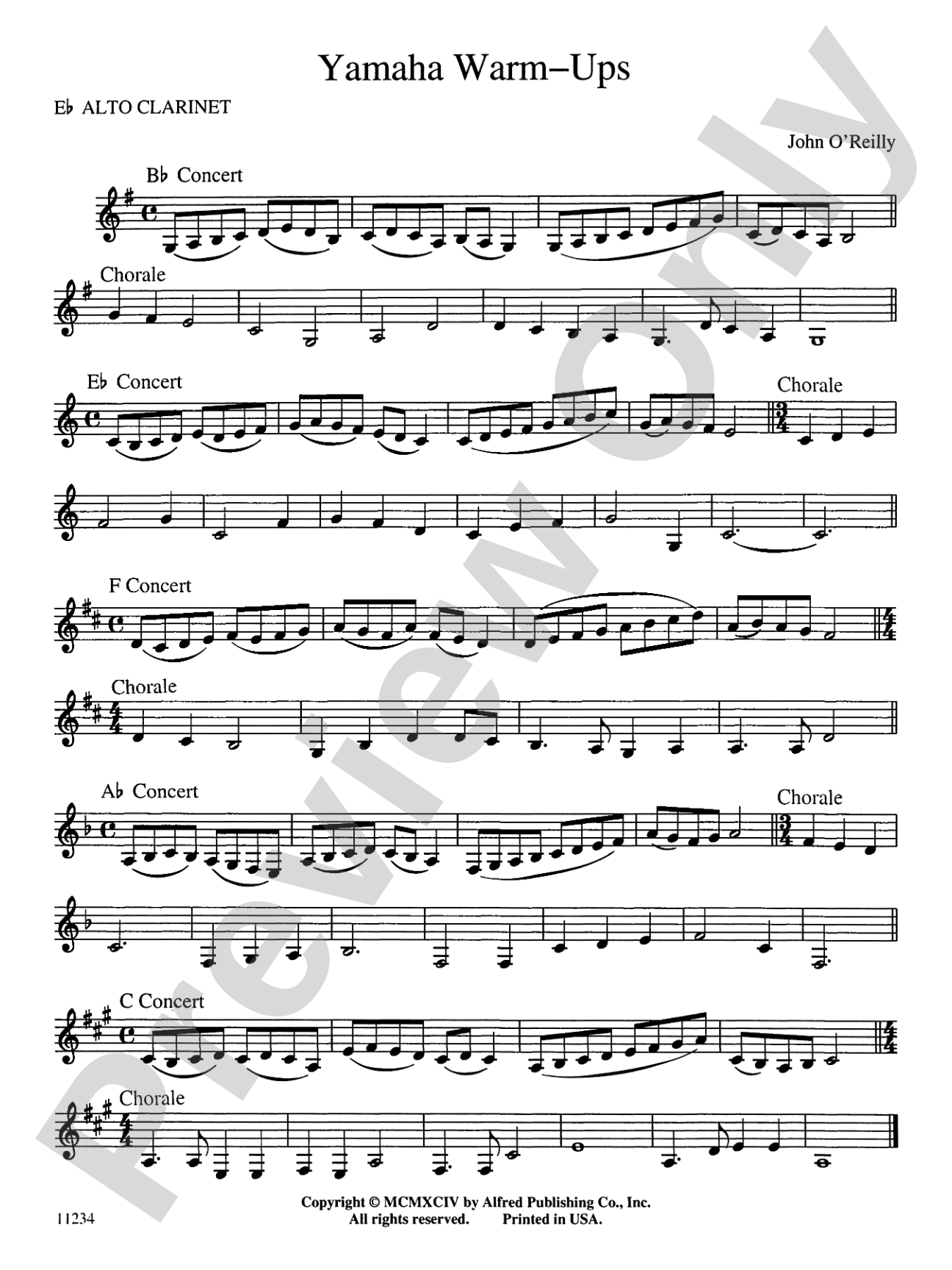 Yamaha Warm-Ups: E-flat Alto Clarinet