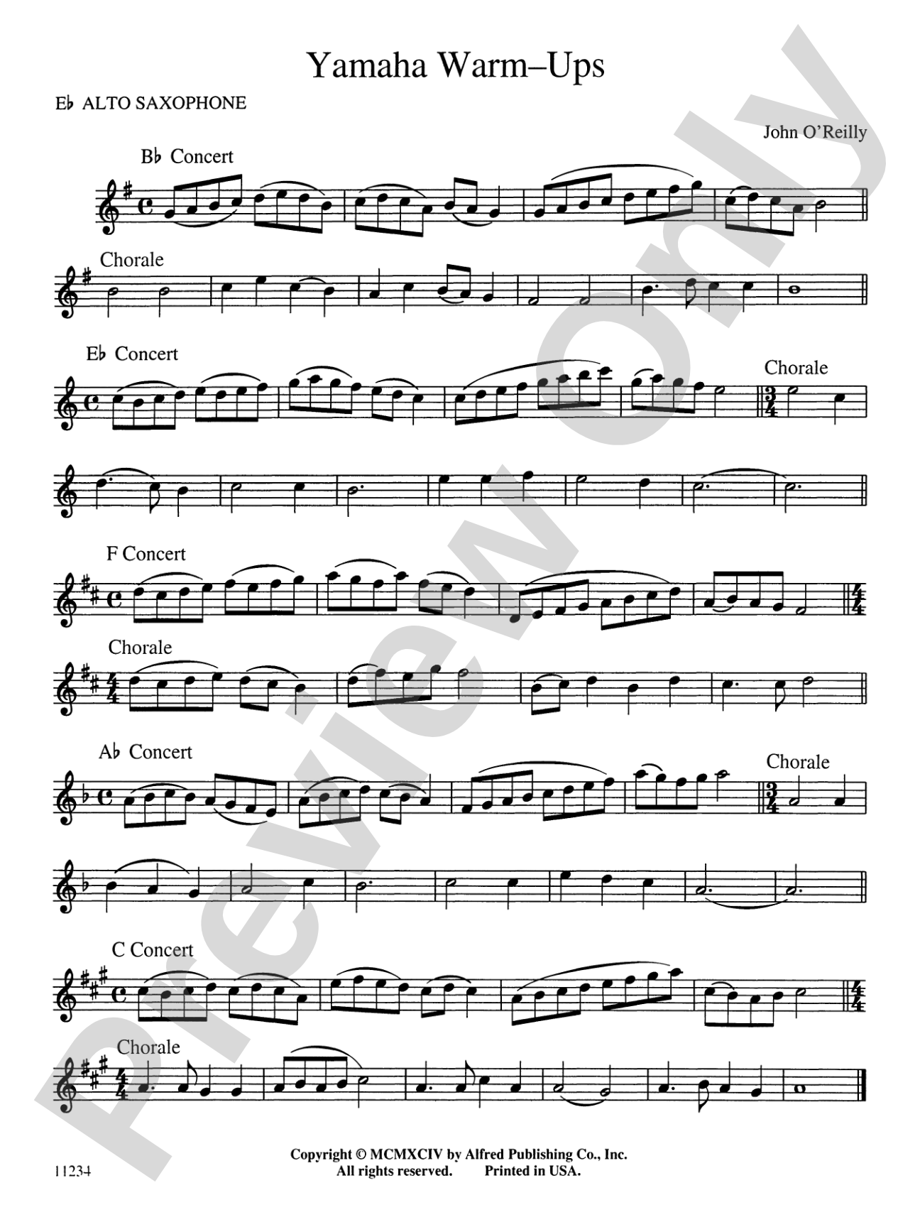 Yamaha Warm-Ups: E-flat Alto Saxophone