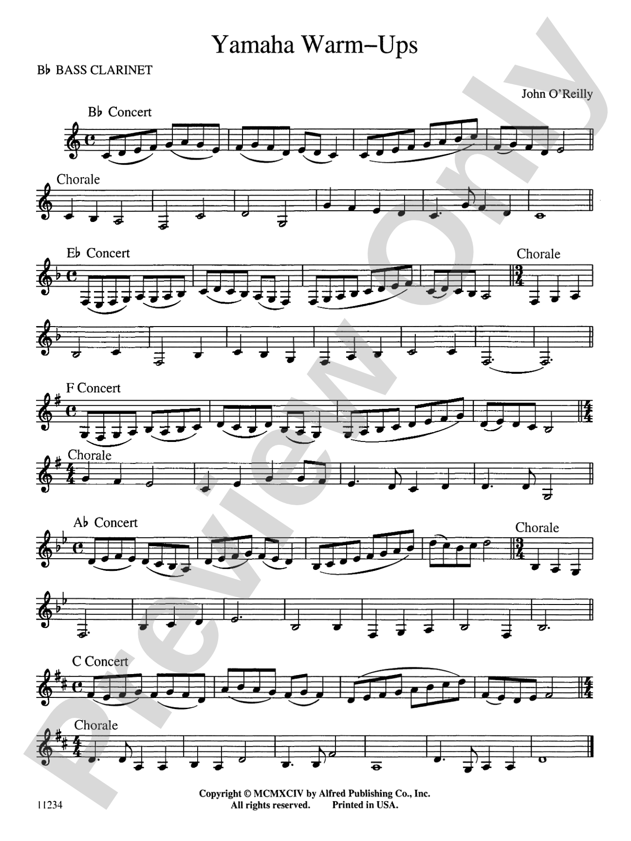 Yamaha Warm-Ups: B-flat Bass Clarinet