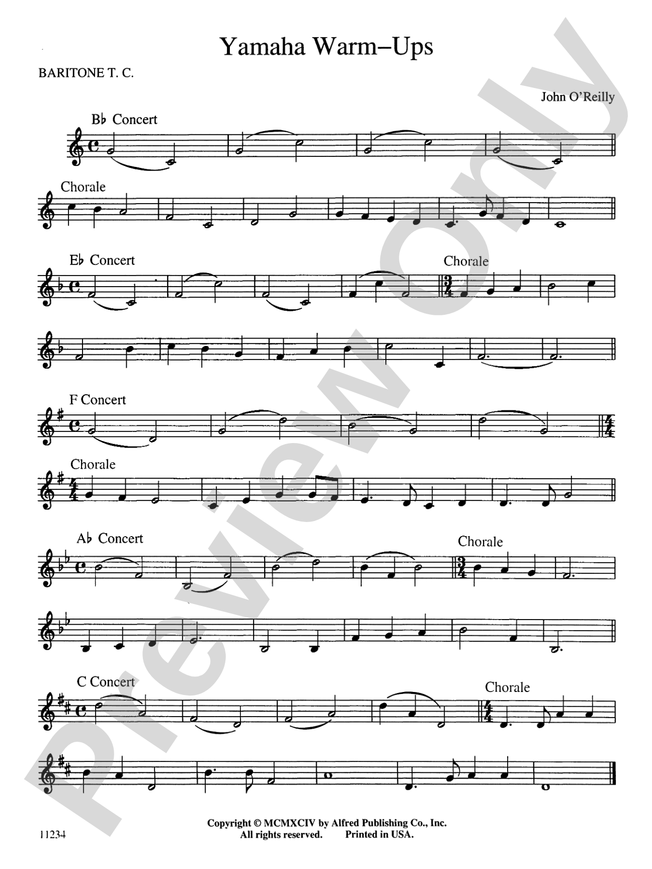 Yamaha Warm-Ups: Baritone T.C.