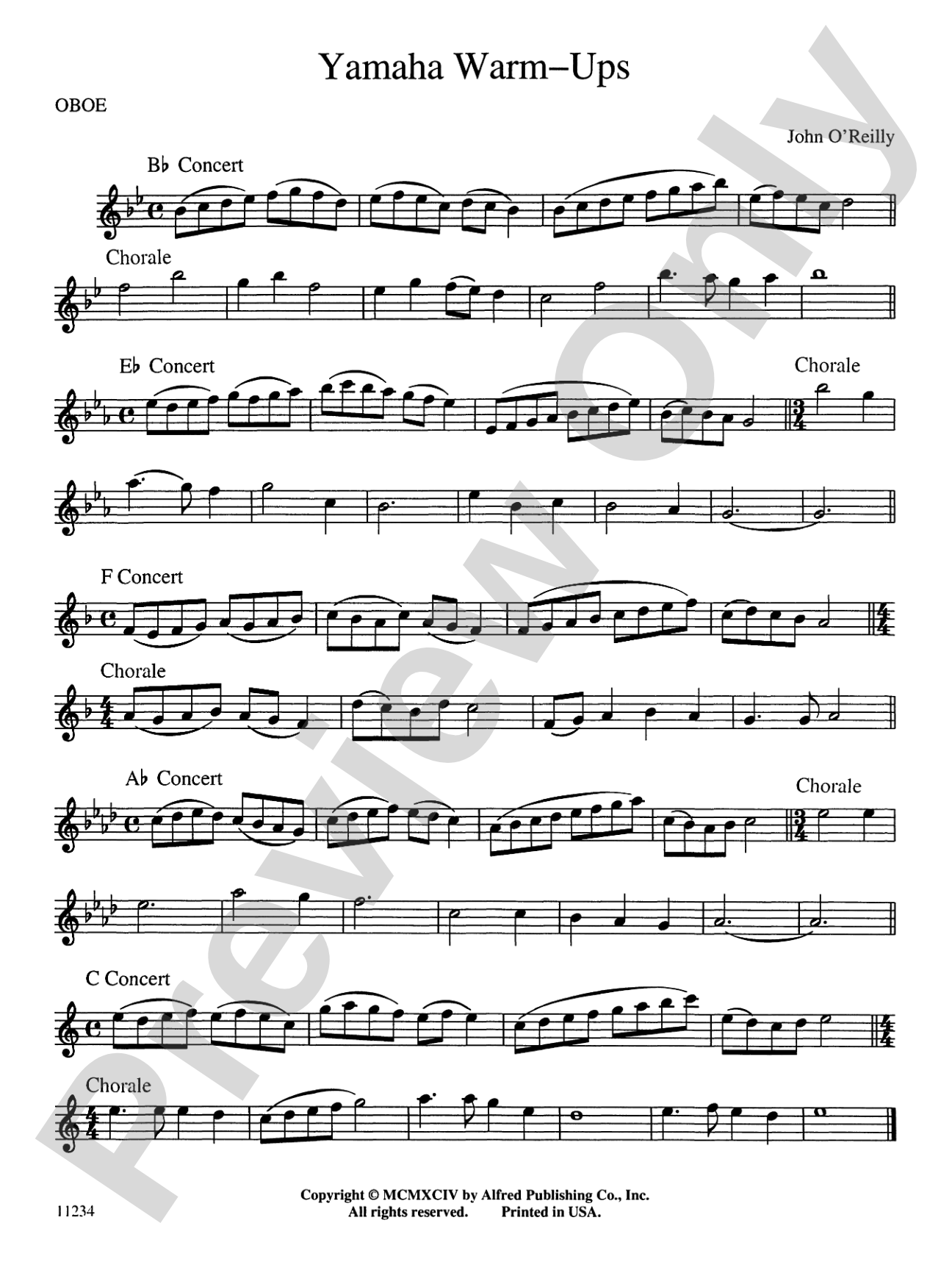 Yamaha Warm-Ups: Oboe