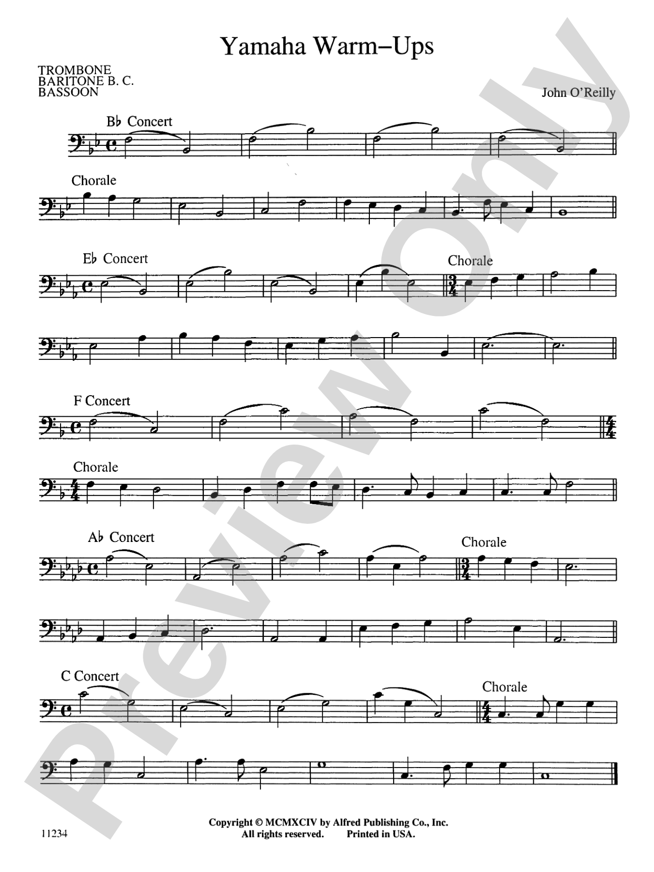 Yamaha Warm-Ups: 1st Trombone