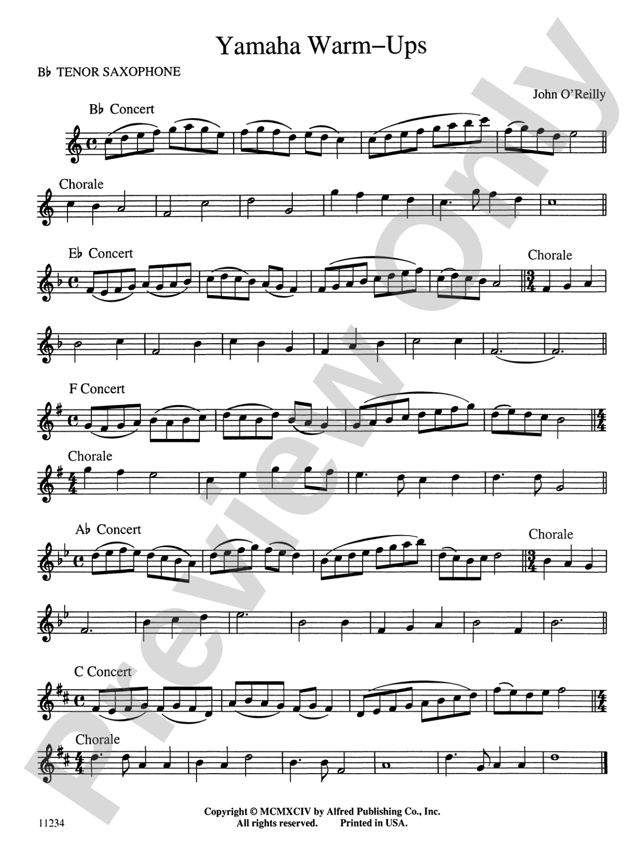 Yamaha Warm-Ups: B-flat Tenor Saxophone
