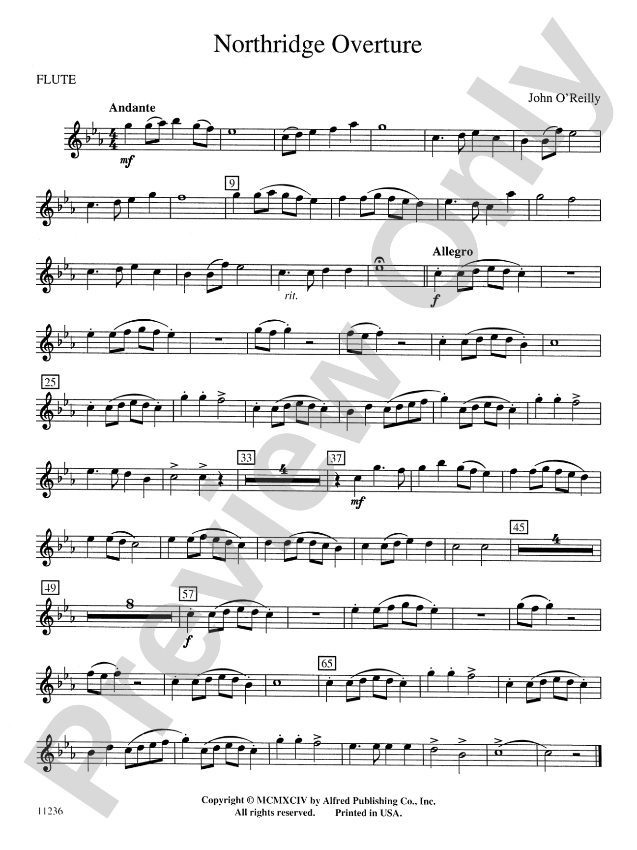 Northridge Overture: Flute
