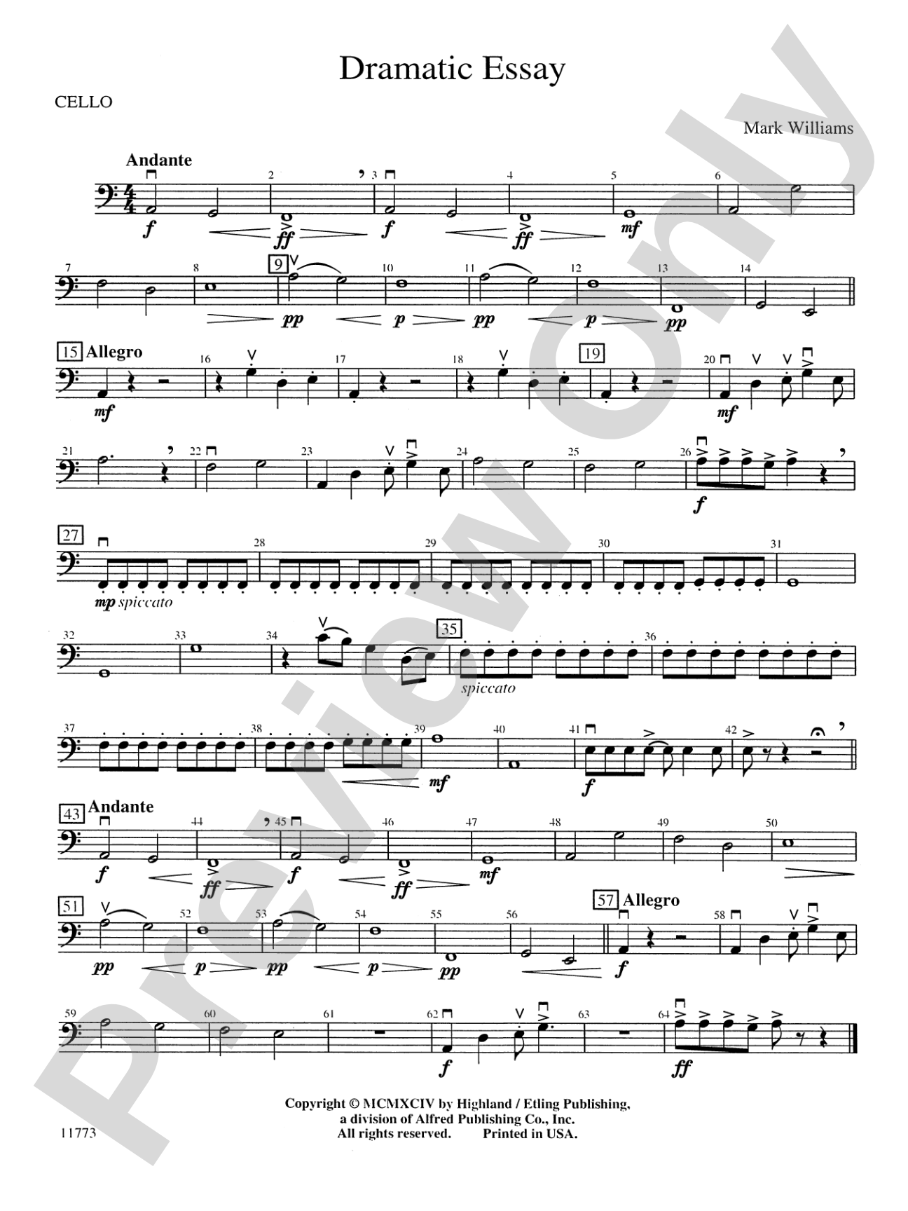 Dramatic Essay: Cello