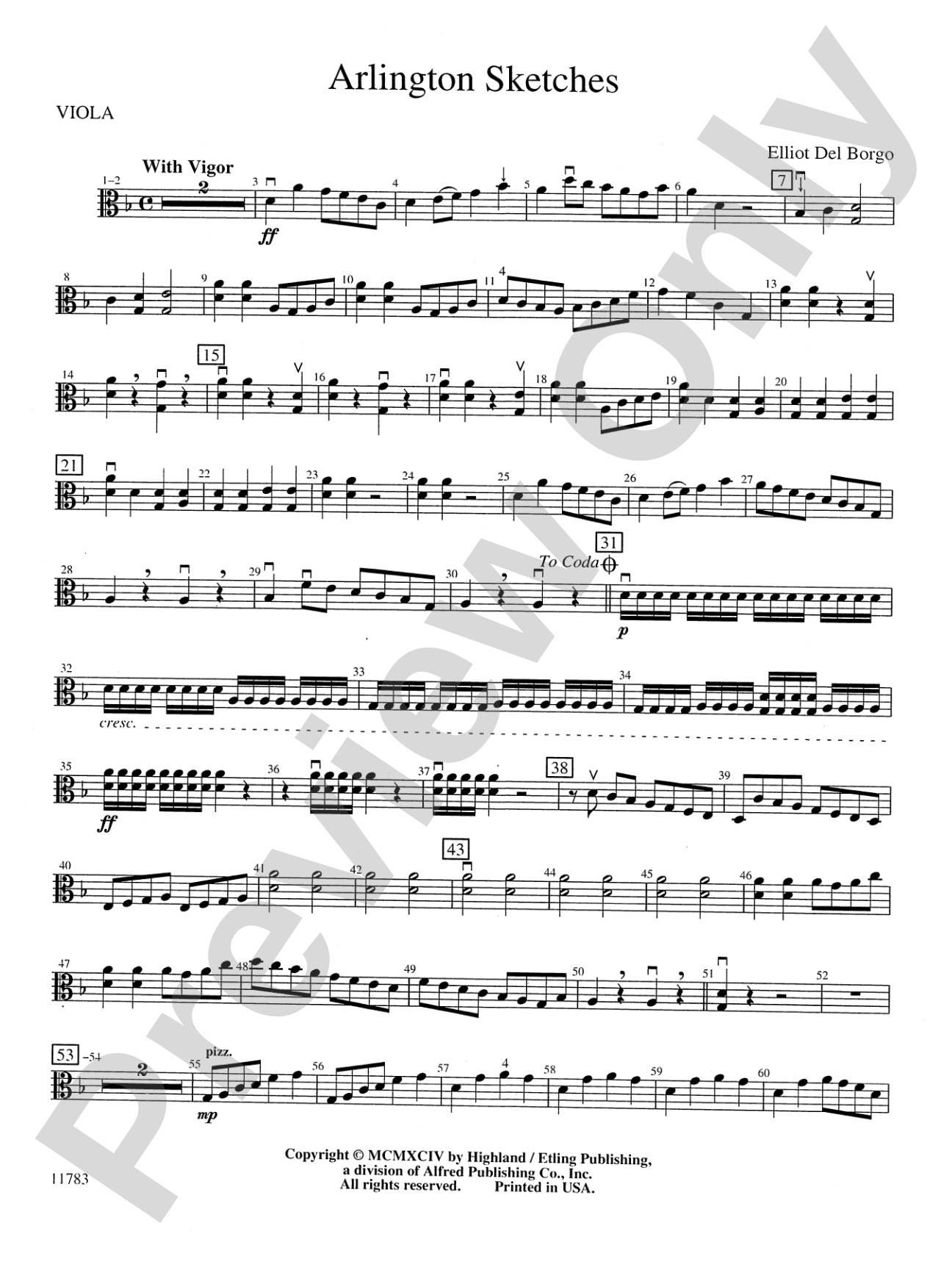 Arlington Sketches: Viola