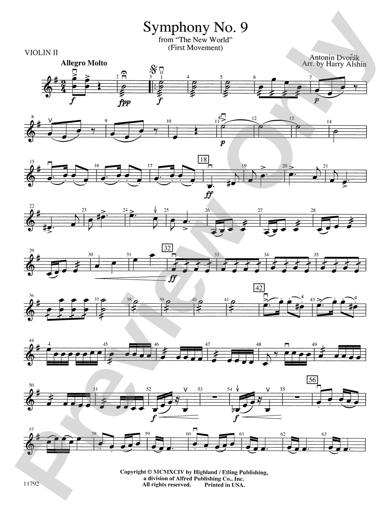 New World Symphony: 2nd Violin