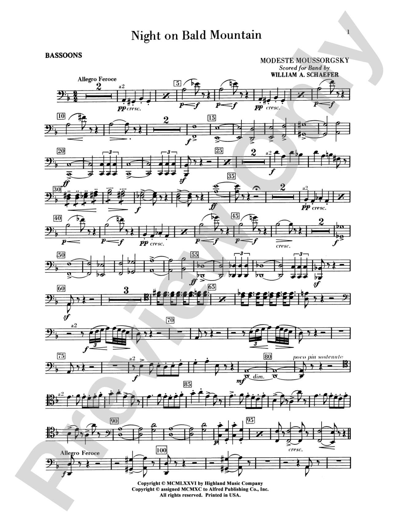 Night on Bald Mountain: Bassoon