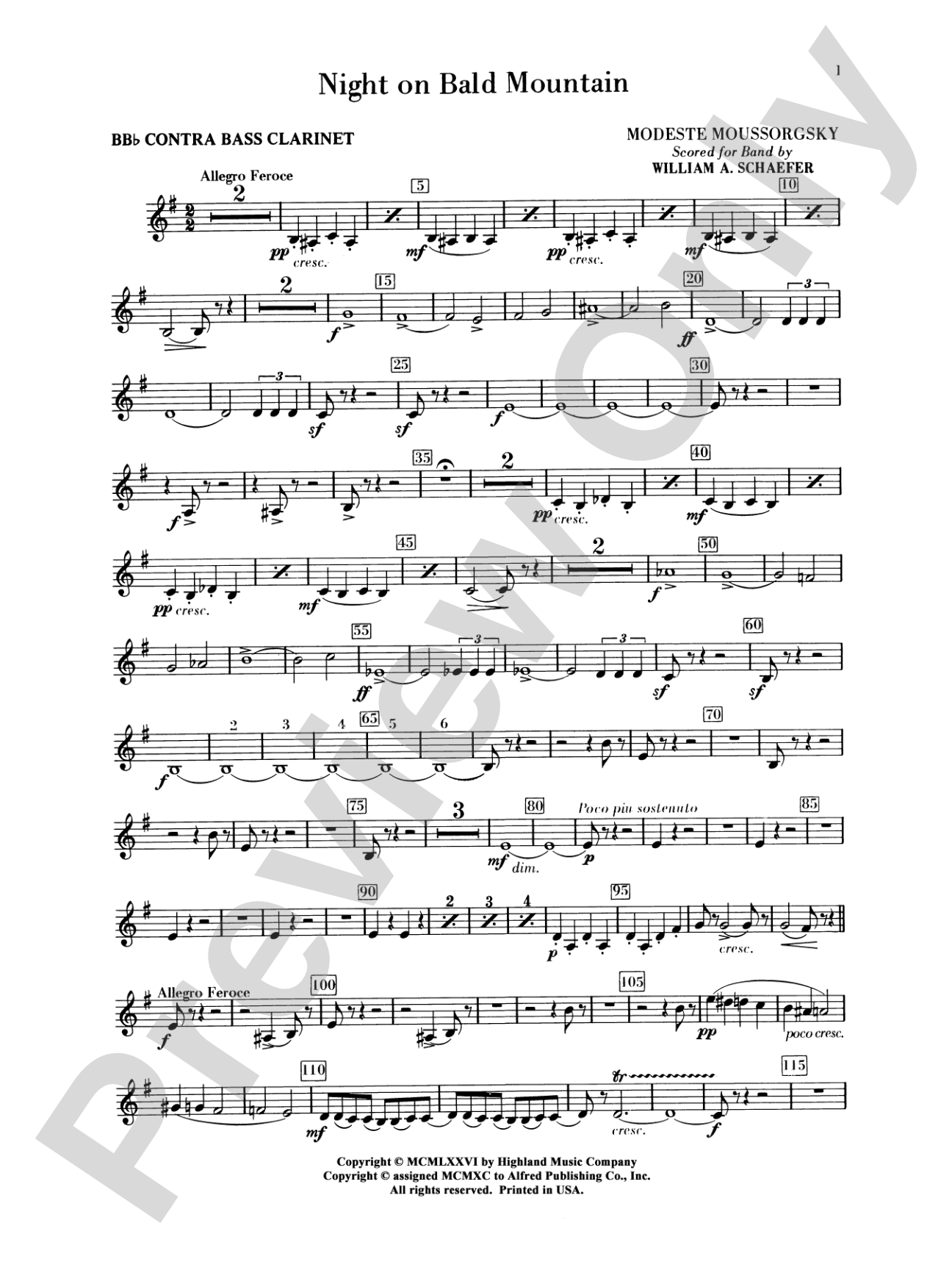 Night on Bald Mountain: B-flat Bass Saxophone