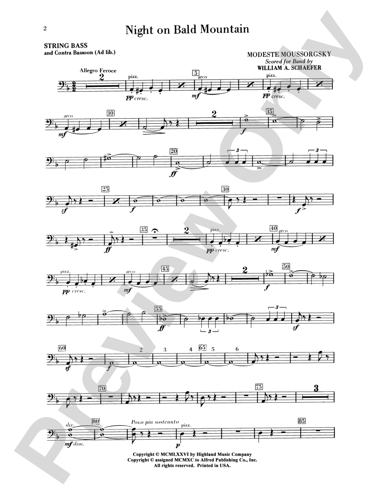 Night on Bald Mountain: Contra Bassoon